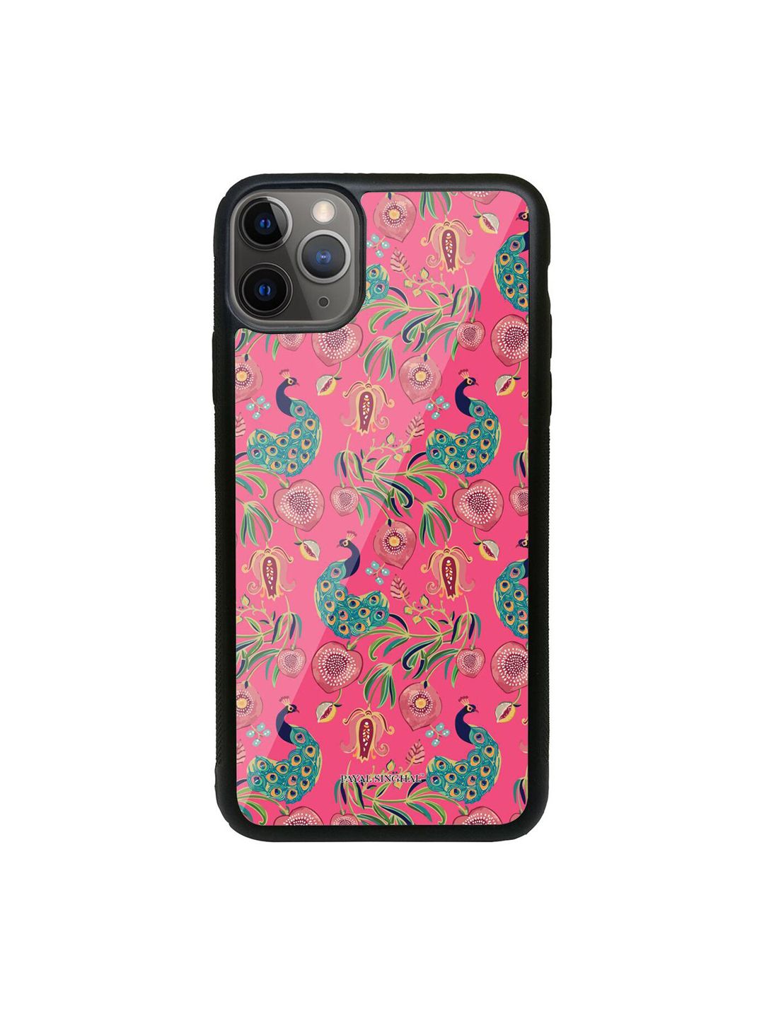 macmerise Pink & Green Printed iPhone 11 Pro Max Phone Cases Price in India