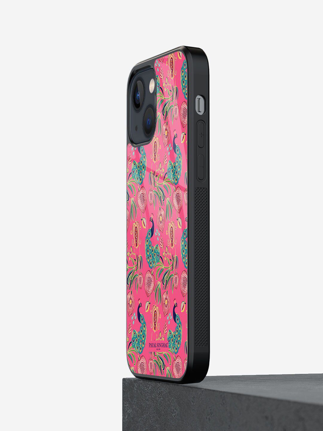 macmerise Pink & Green Floral Printed Payal iPhone 13 Mini Mobile Phone Case Price in India