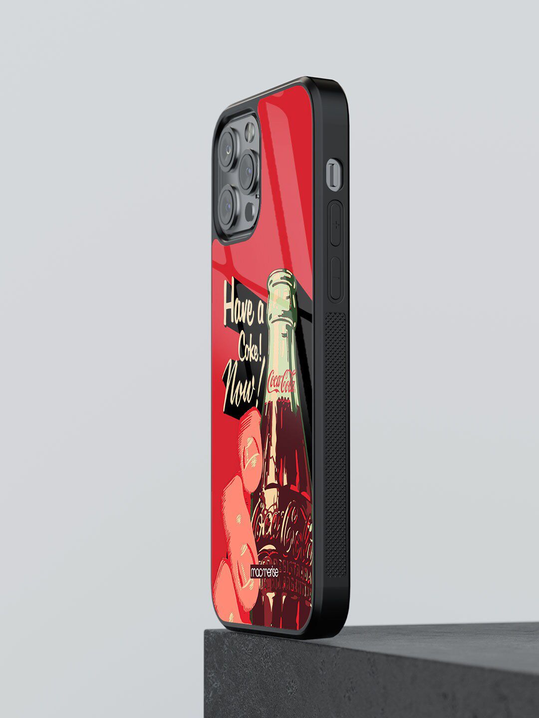 macmerise Red Printed Glass  Iphone 12 Pro Max Mobile Cover Price in India