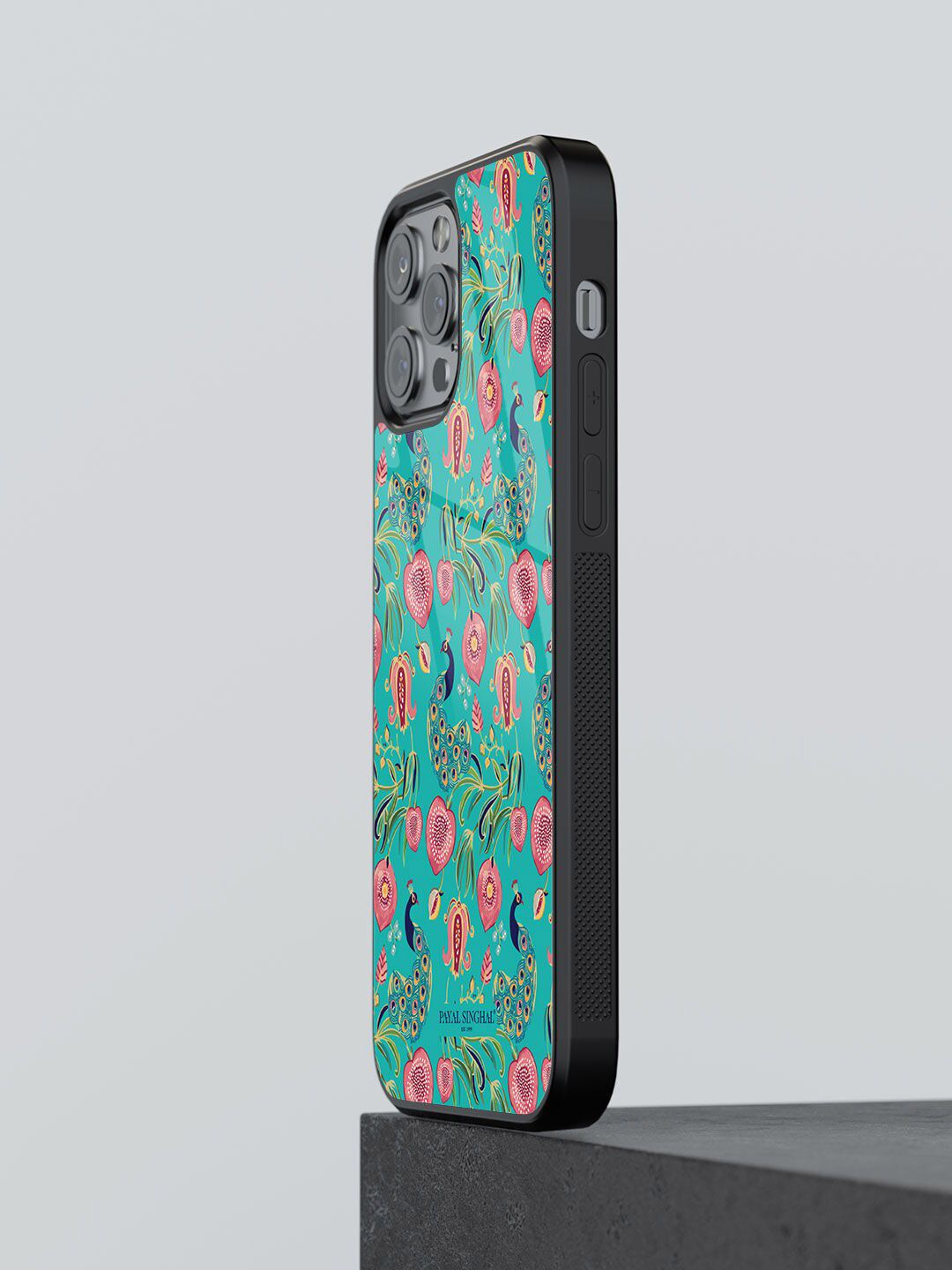 macmerise Teal-Green Printed Glass  Iphone 13 Pro Max Mobile Cover Price in India