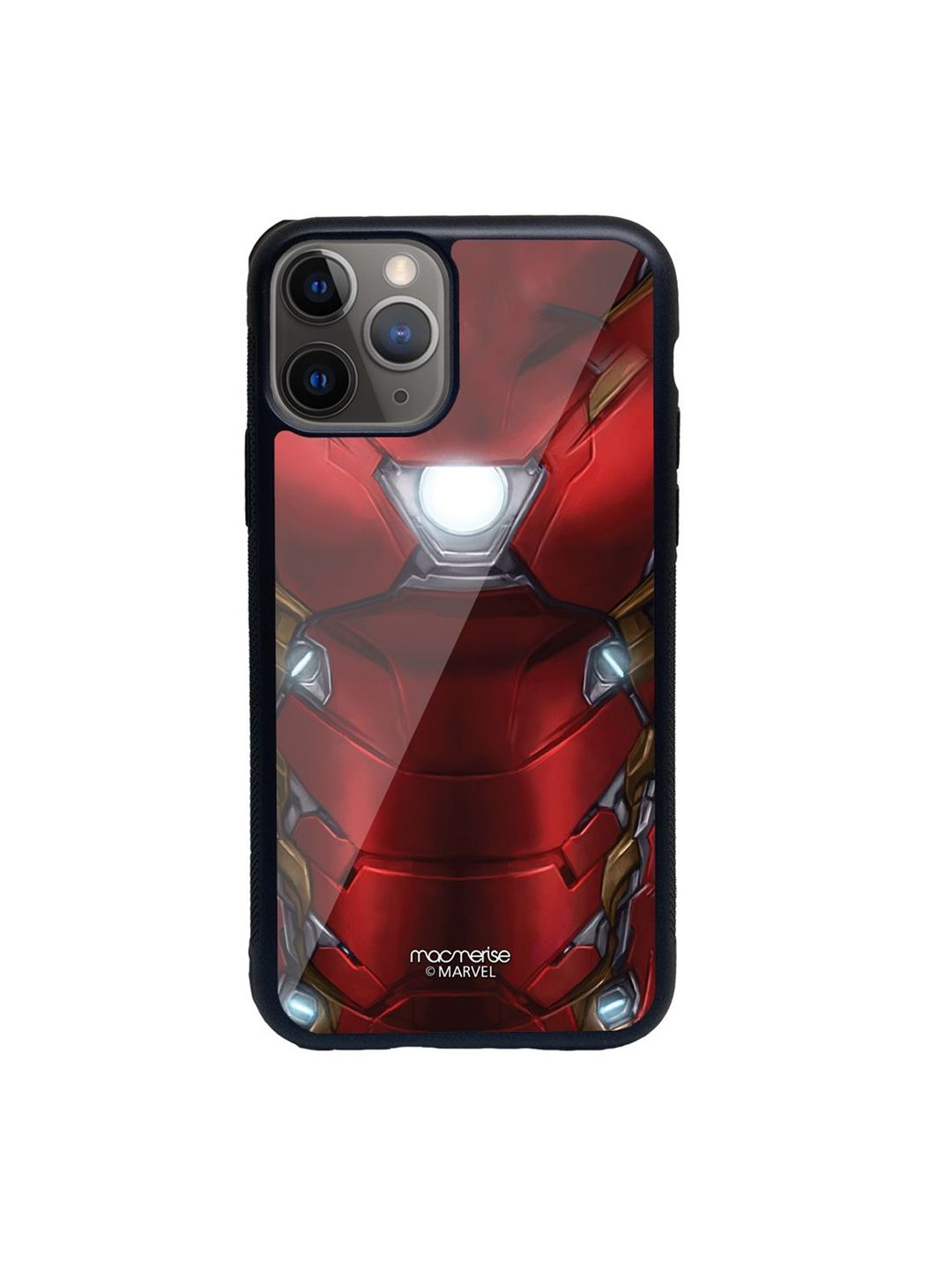 Macmerise Black Suit up Ironman Printed iPhone 11 Pro Max Back Case Price in India