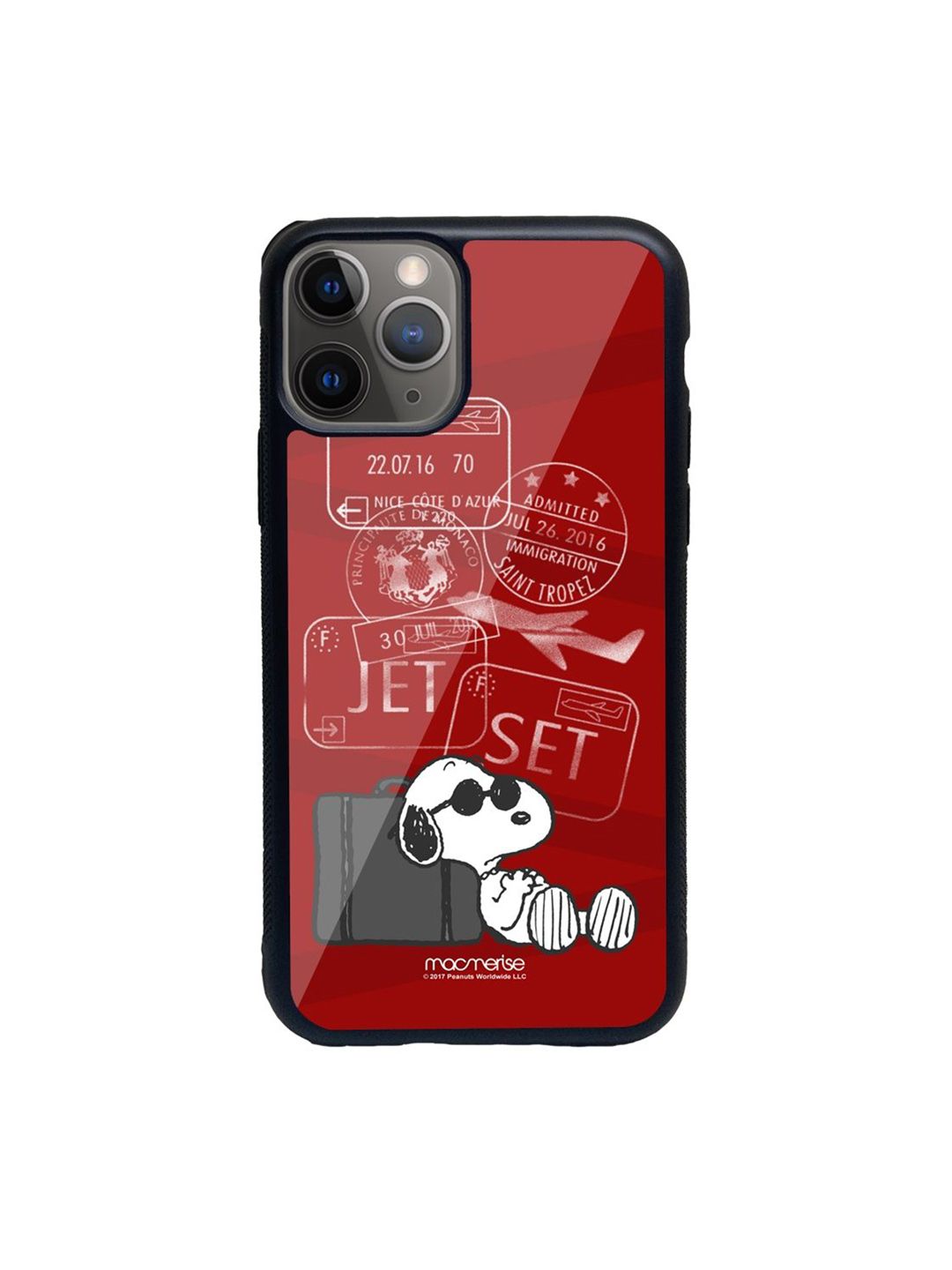 macmerise Red & Grey Jet Set Go  iPhone 11 Pro Max Mobile Phone Case Price in India