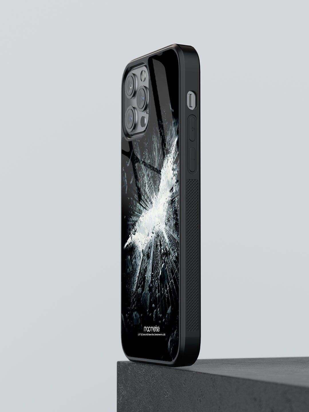 macmerise Black Abstract Printed iPhone 12 Pro Mobile Back Cover Price in India