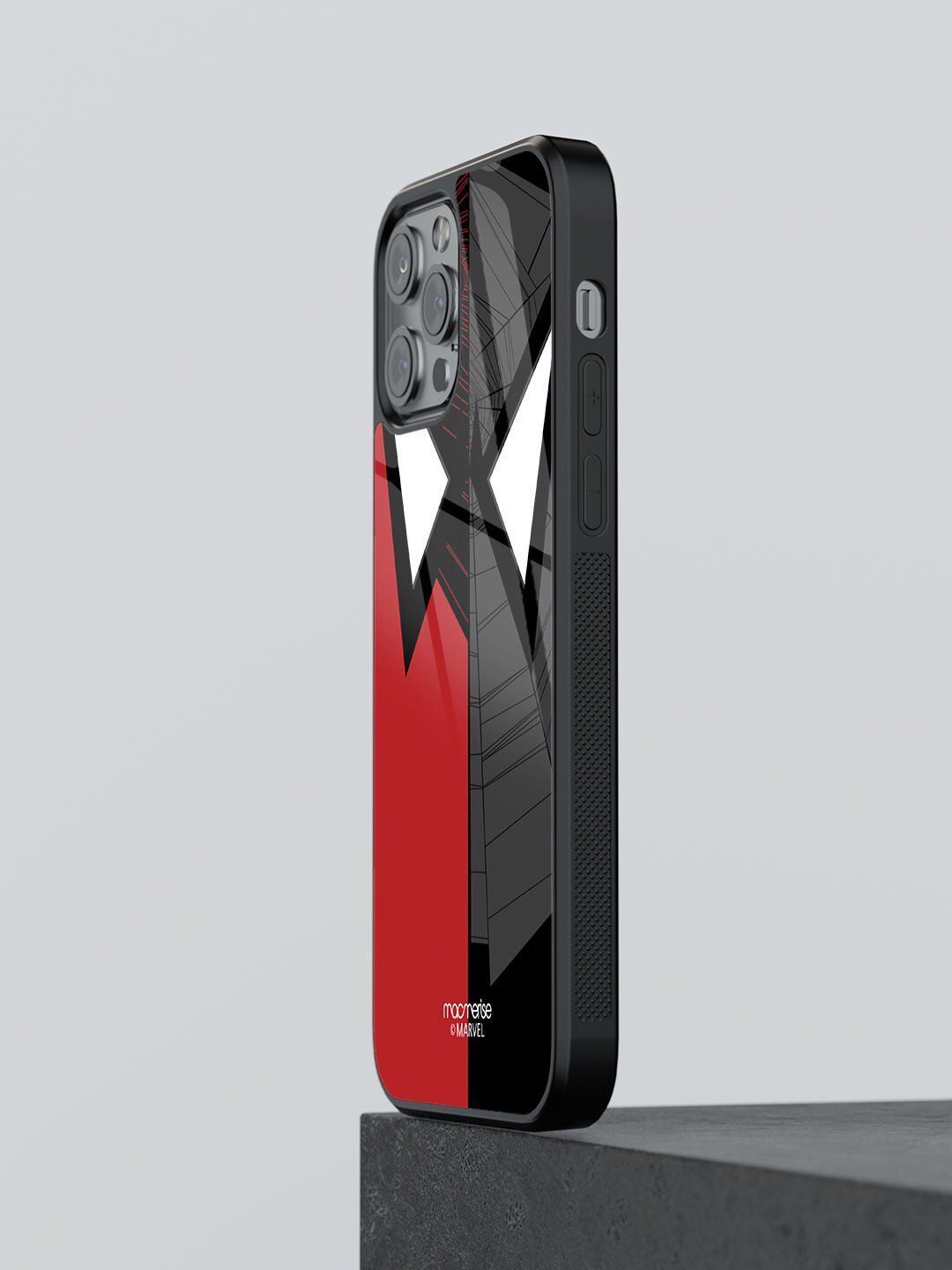 macmerise Black & Red Printed iPhone 13 Pro Max Phone Case Price in India