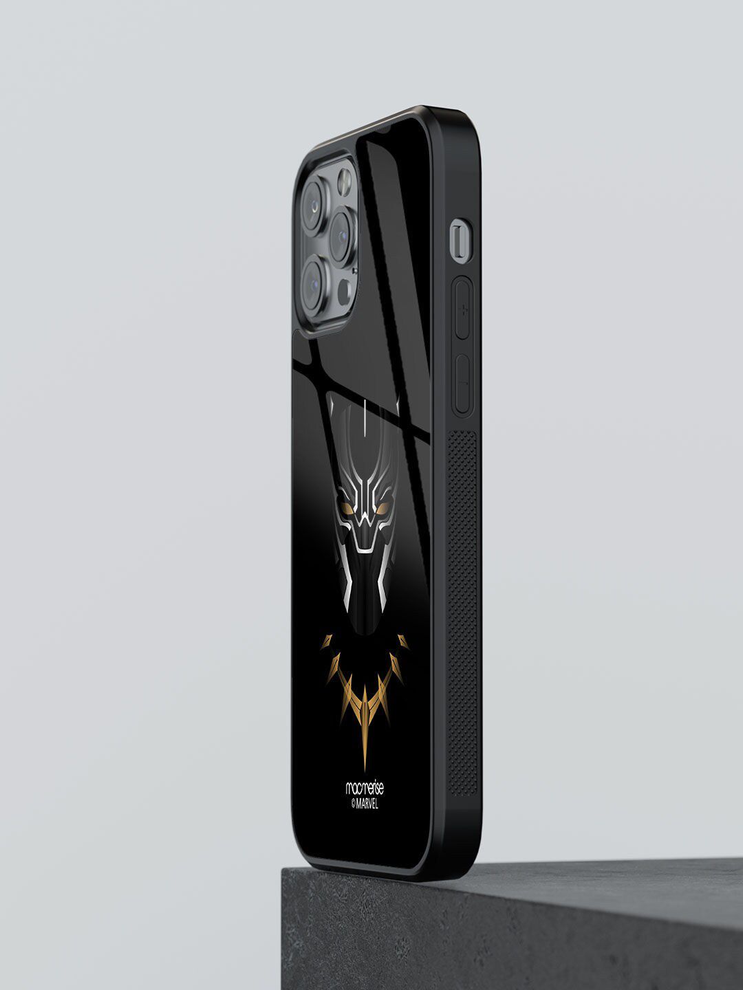 macmerise Black Minimalistic Black Panther Printed iPhone 13 Pro Max Back Cover Price in India