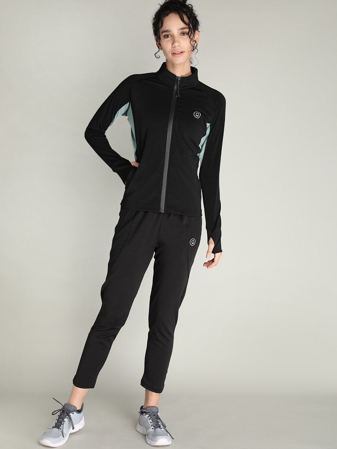CHKOKKO Women Black Solid Tracksuits Price in India