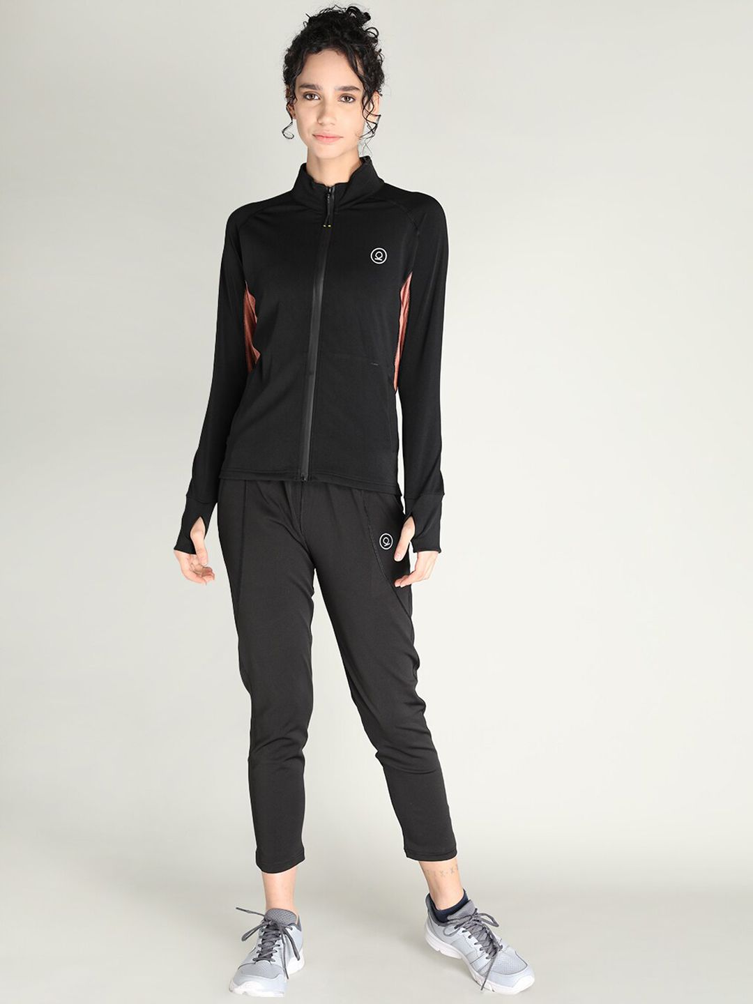 CHKOKKO Women Black & Pink Solid Tracksuits Price in India