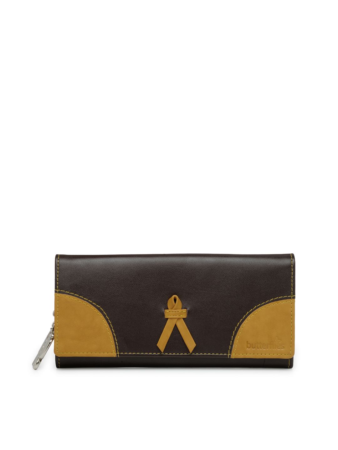 Butterflies Women Brown Solid Two Fold Wallet Price in India