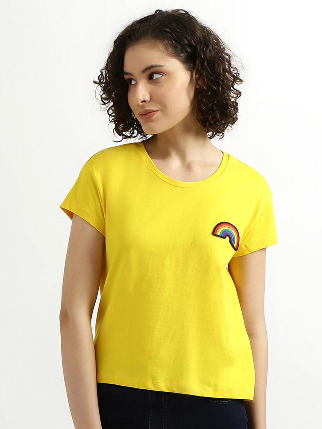 United Colors of Benetton Woman Yellow Top Price in India