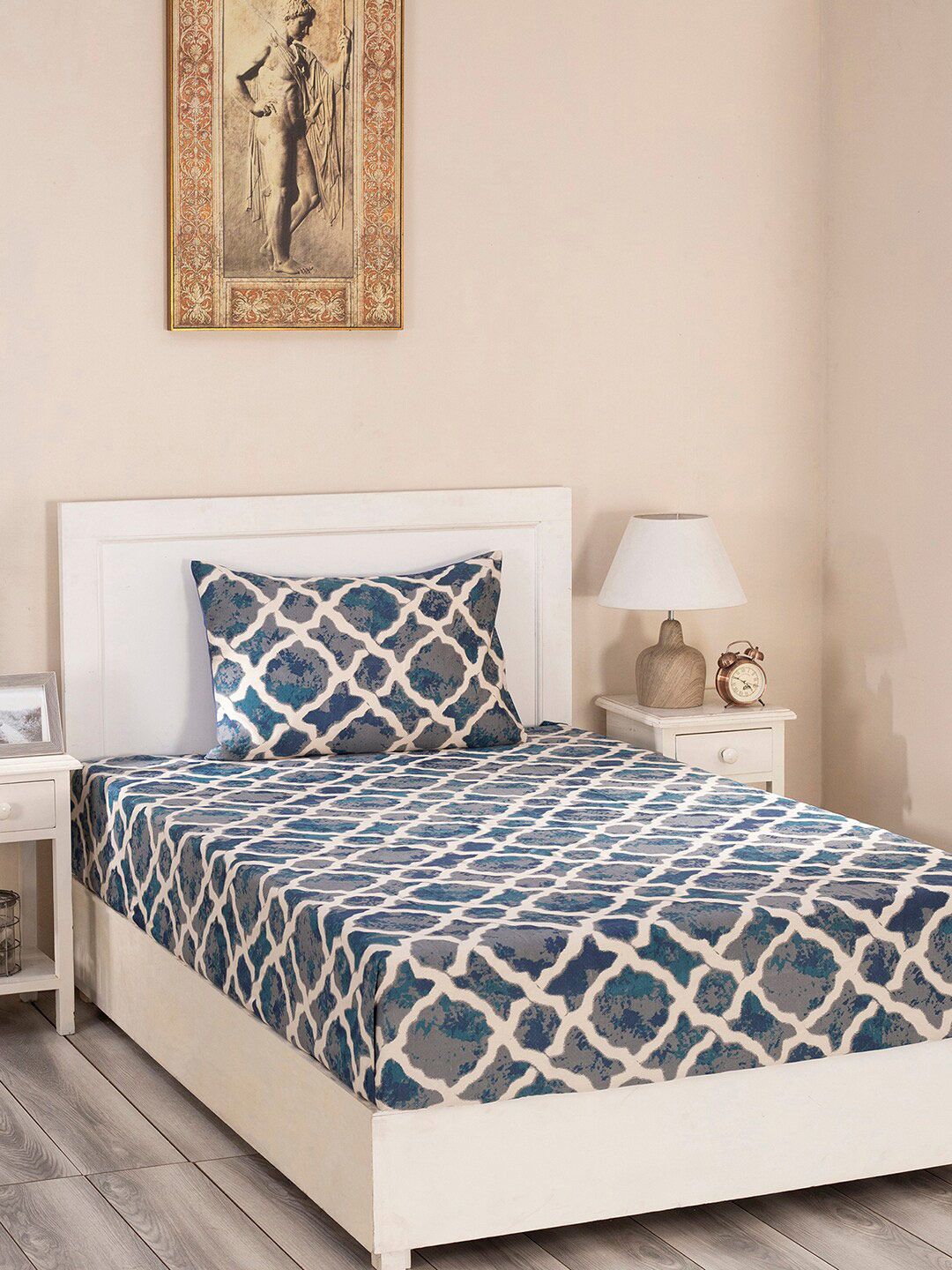 MASPAR Unisex Blue Bedsheets Price in India