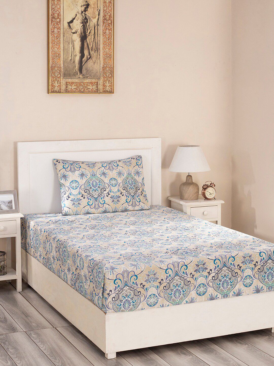 MASPAR Unisex Blue Bedsheets Price in India