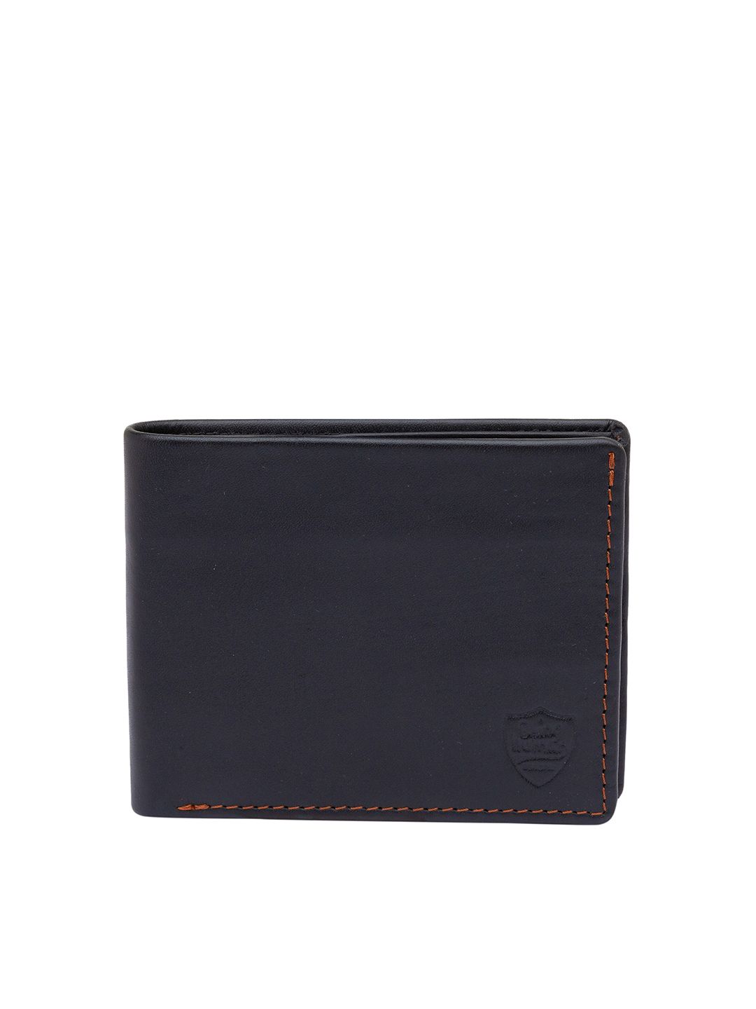 Being Human Men Black Leather Two Fold Wallet