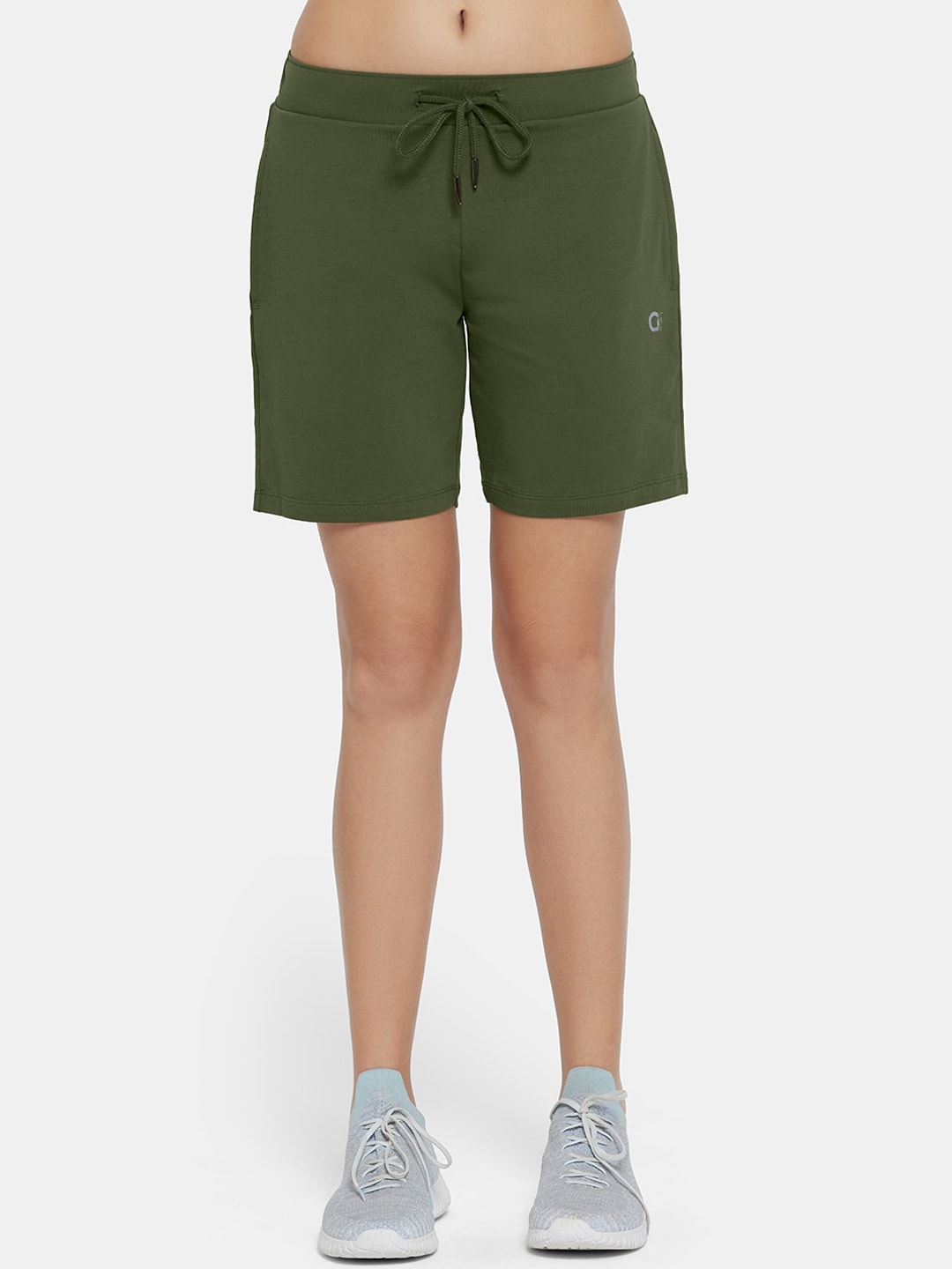 Amante Women Green Low-Rise Running Sports Shorts Price in India