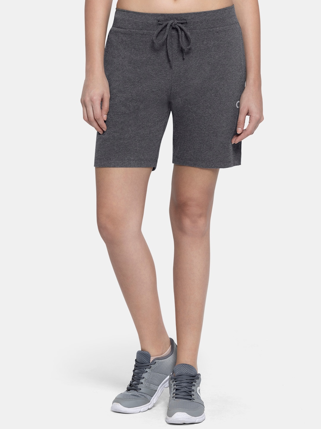 Amante Women Grey Low-Rise Running Sports Shorts Price in India