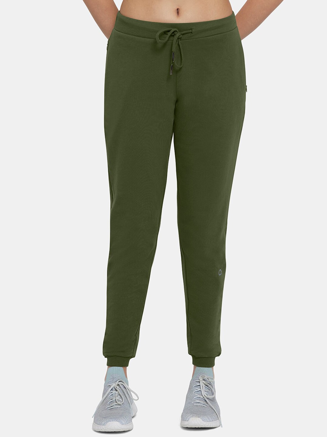 Amante Women Green Solid Pure Cotton Joggers Price in India