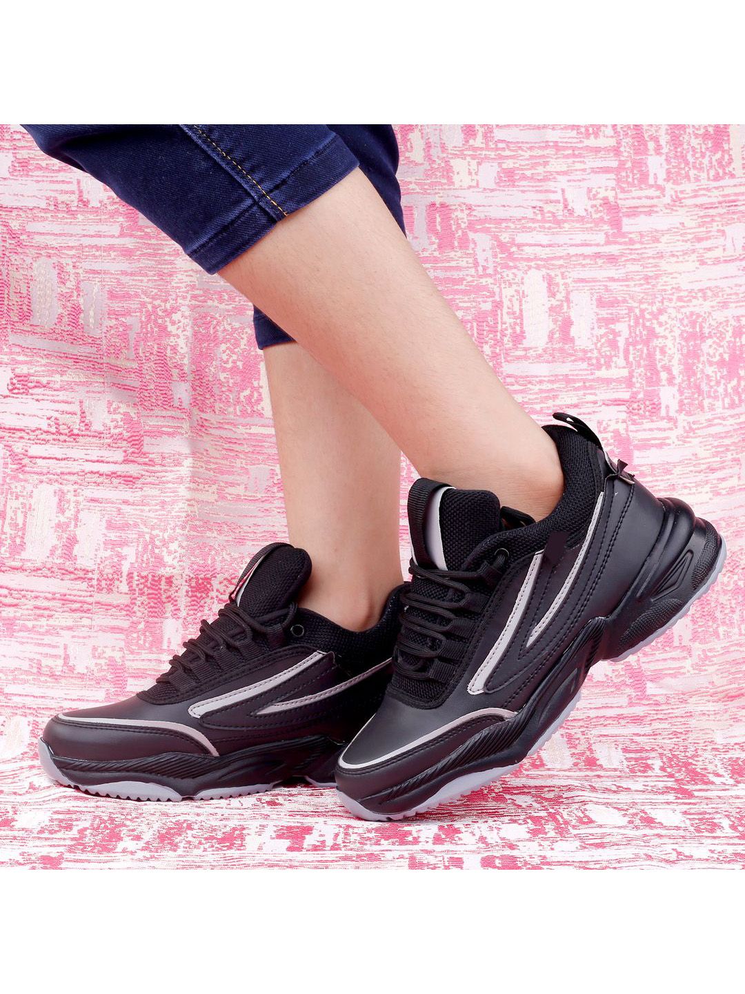 DEAS Women Black Casual Sneakers Price in India