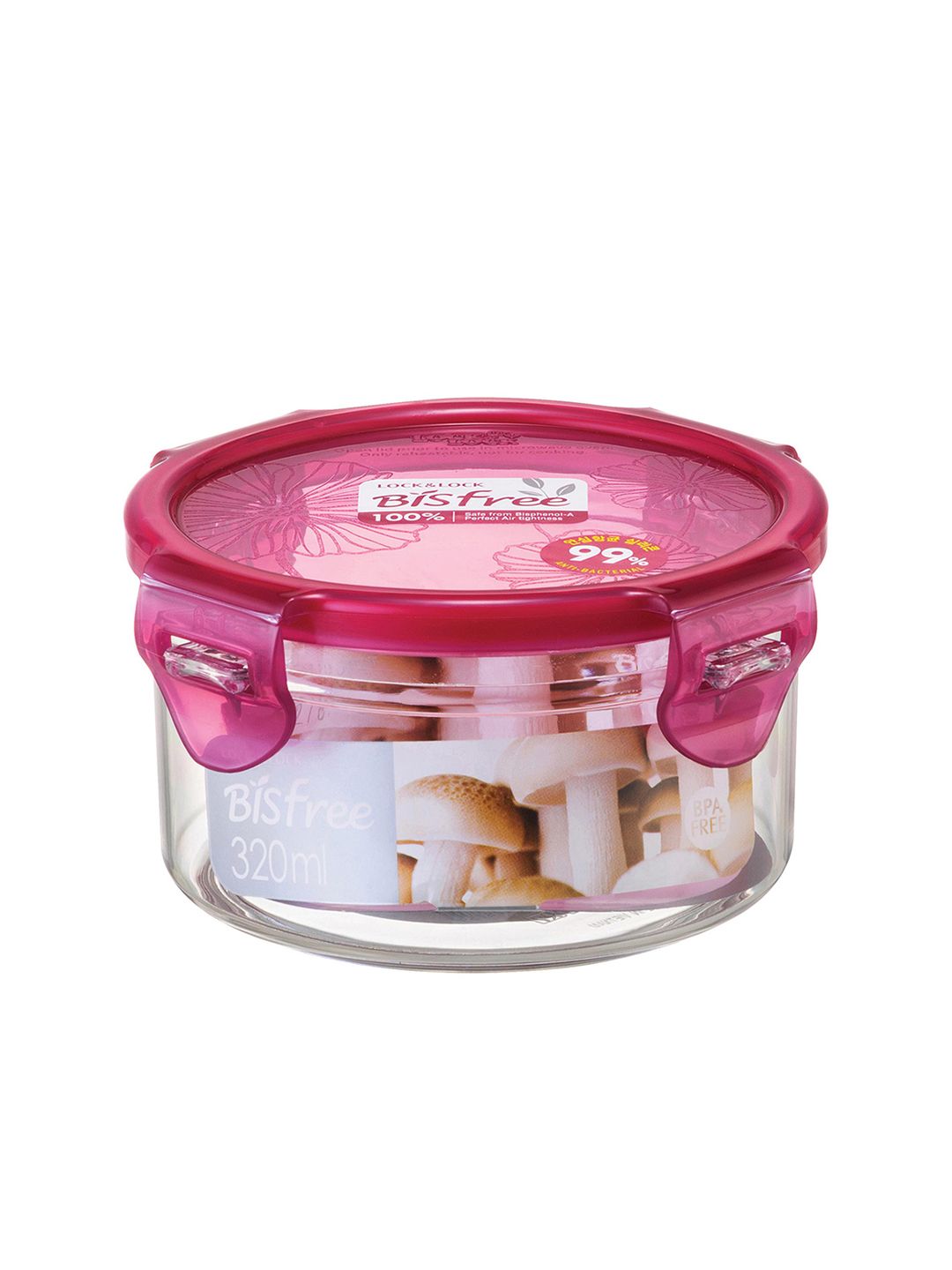 Lock & Lock Transparent & Pink Solid Leak-Proof Container With Lid Price in India