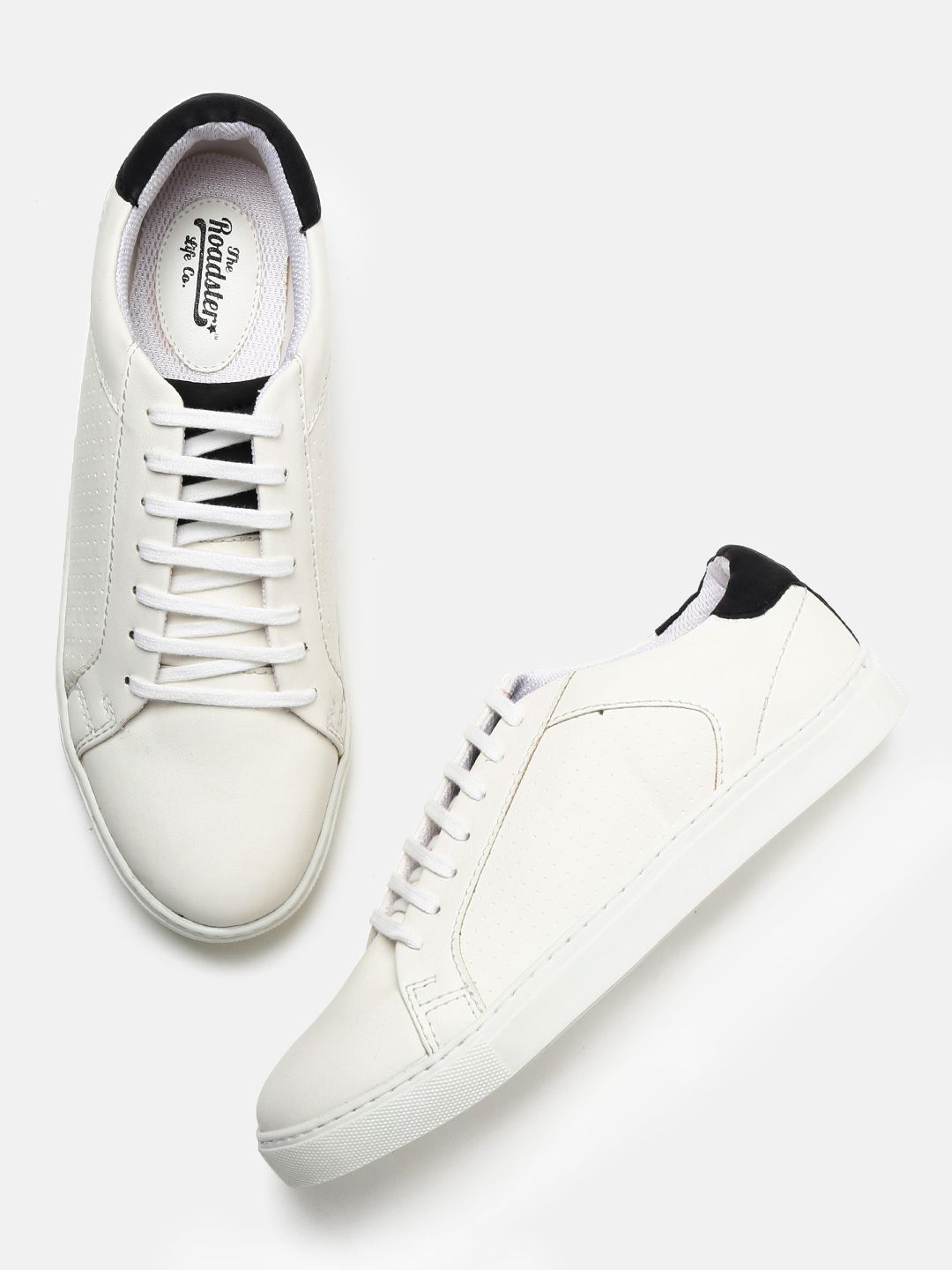 roadster men white sneakers