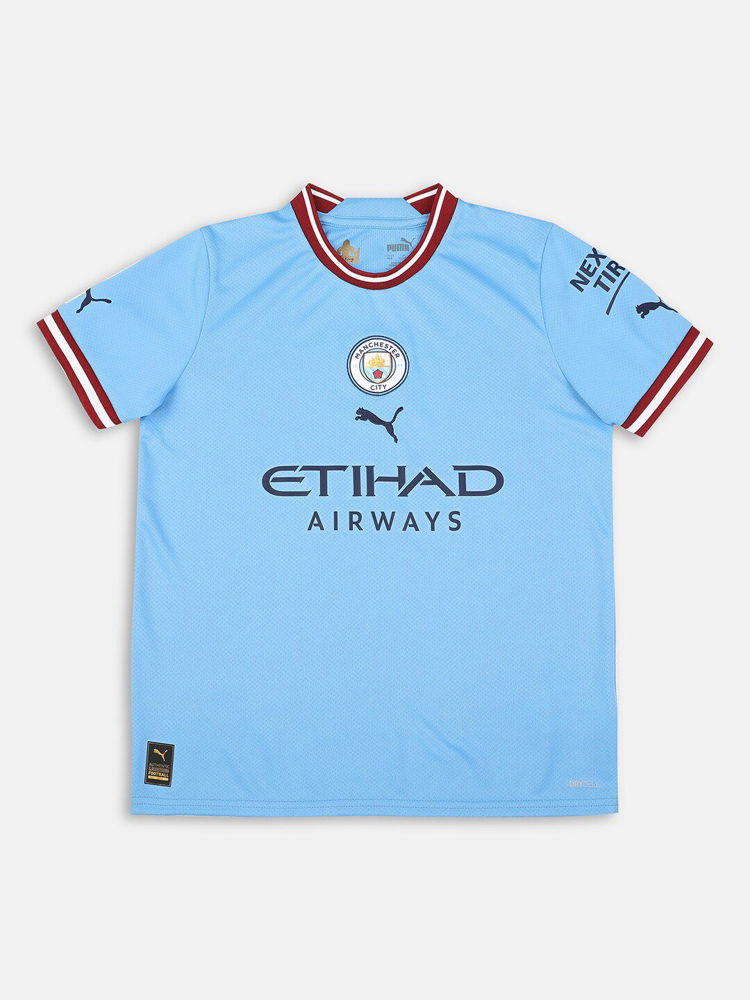 Puma Kids Printed Manchester City FC Home Replica Youth Regular fit Polyester T-shirt