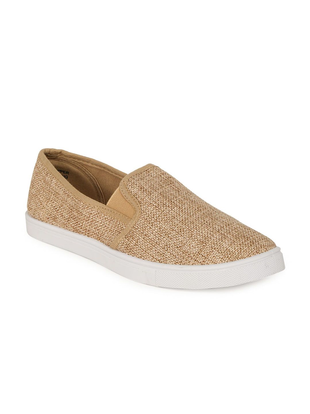 rubi Women Brown Woven Design Slip-On Sneakers Price in India