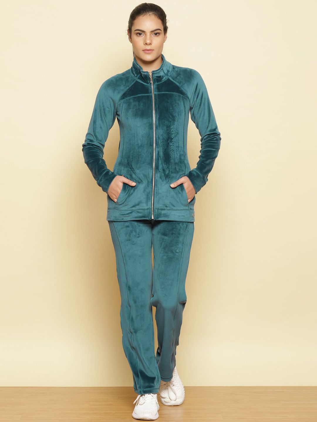 Lakshita Women Blue Solid High-Rise Tracksuits Price in India
