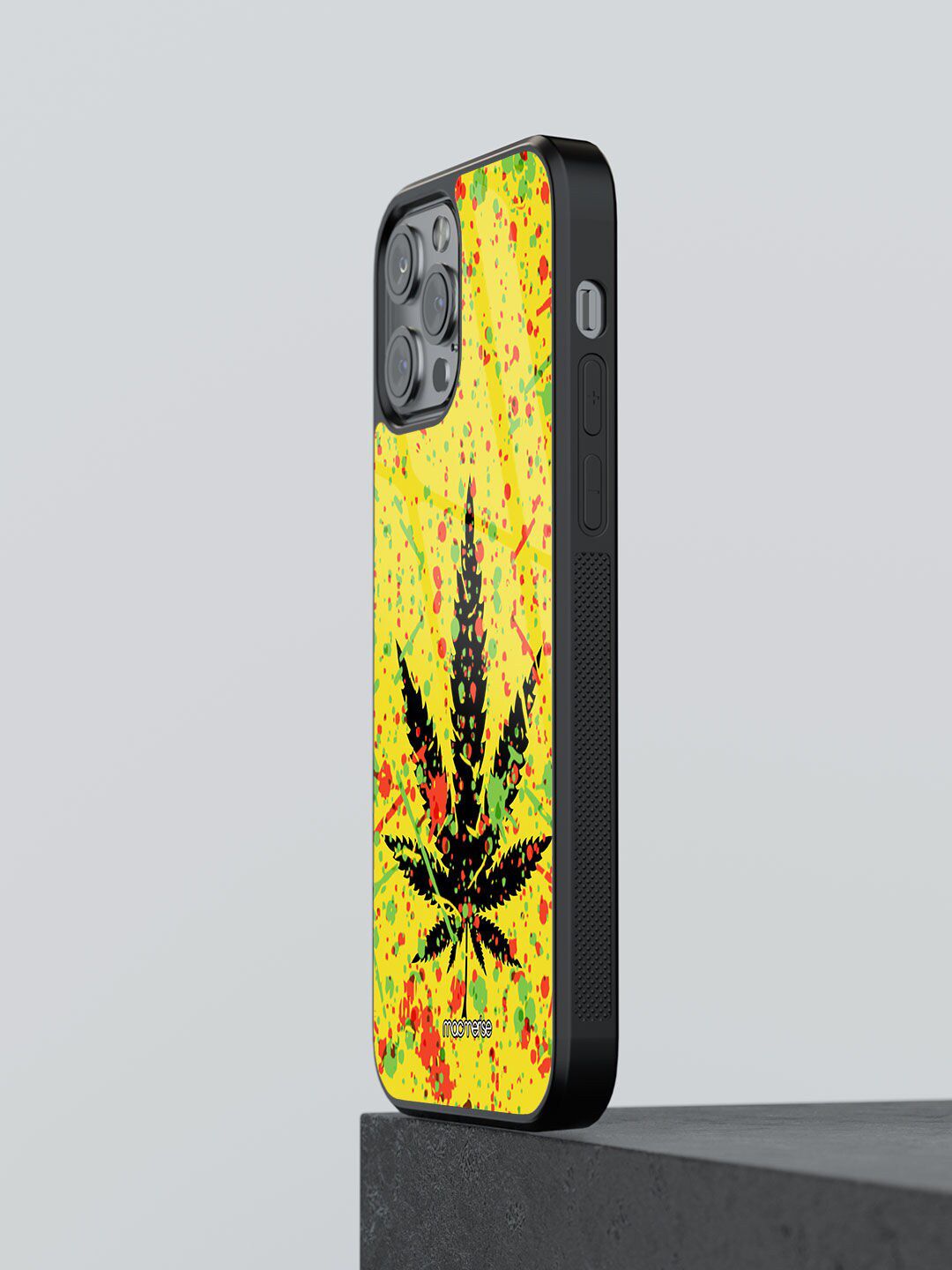 macmerise Yellow Printed Rasta Splash iPhone 13 Pro Back Case Price in India