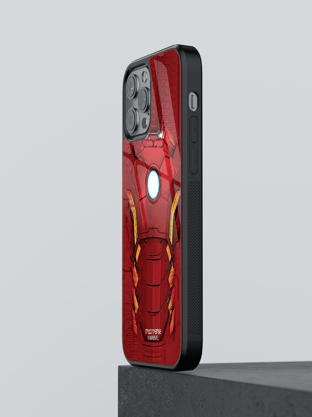 macmerise Red Printed Suit of Armour Glass Iphone 13 Pro Phone Case Price in India