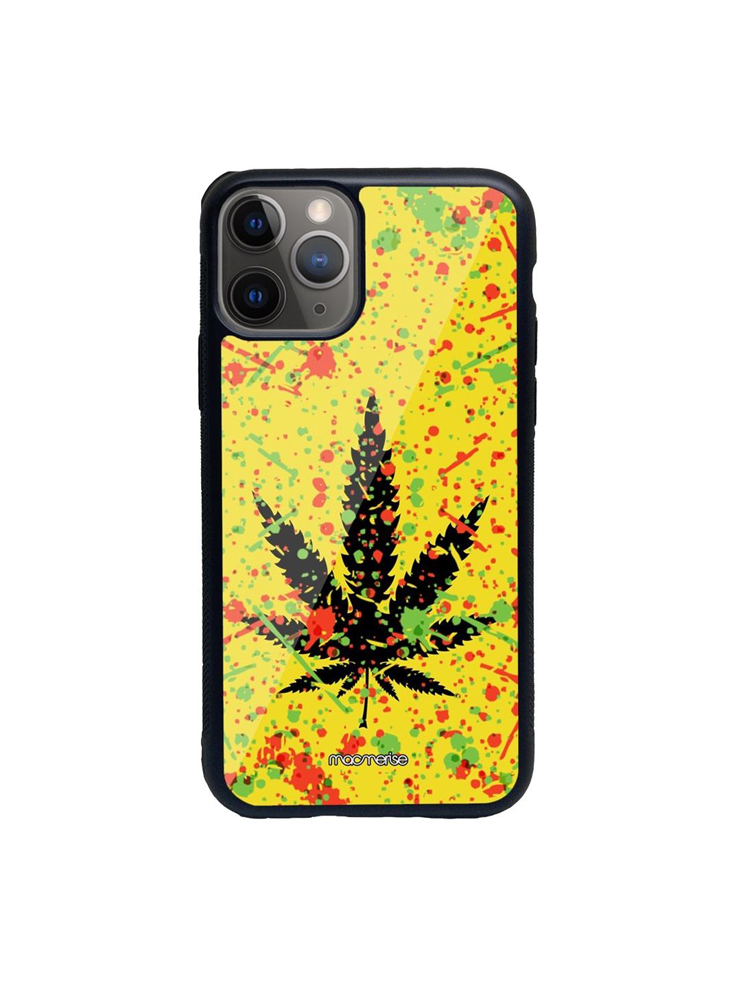 macmerise Yellow & Green Rasta Splash iPhone 11 Pro Mobile Phone Case Price in India