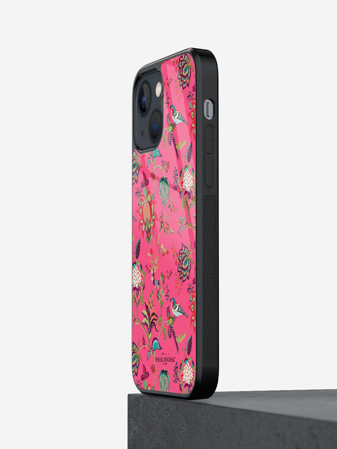 macmerise Pink Payal Singhal Chidiya Printed Glass Iphone 13 Mini Phone Case Price in India