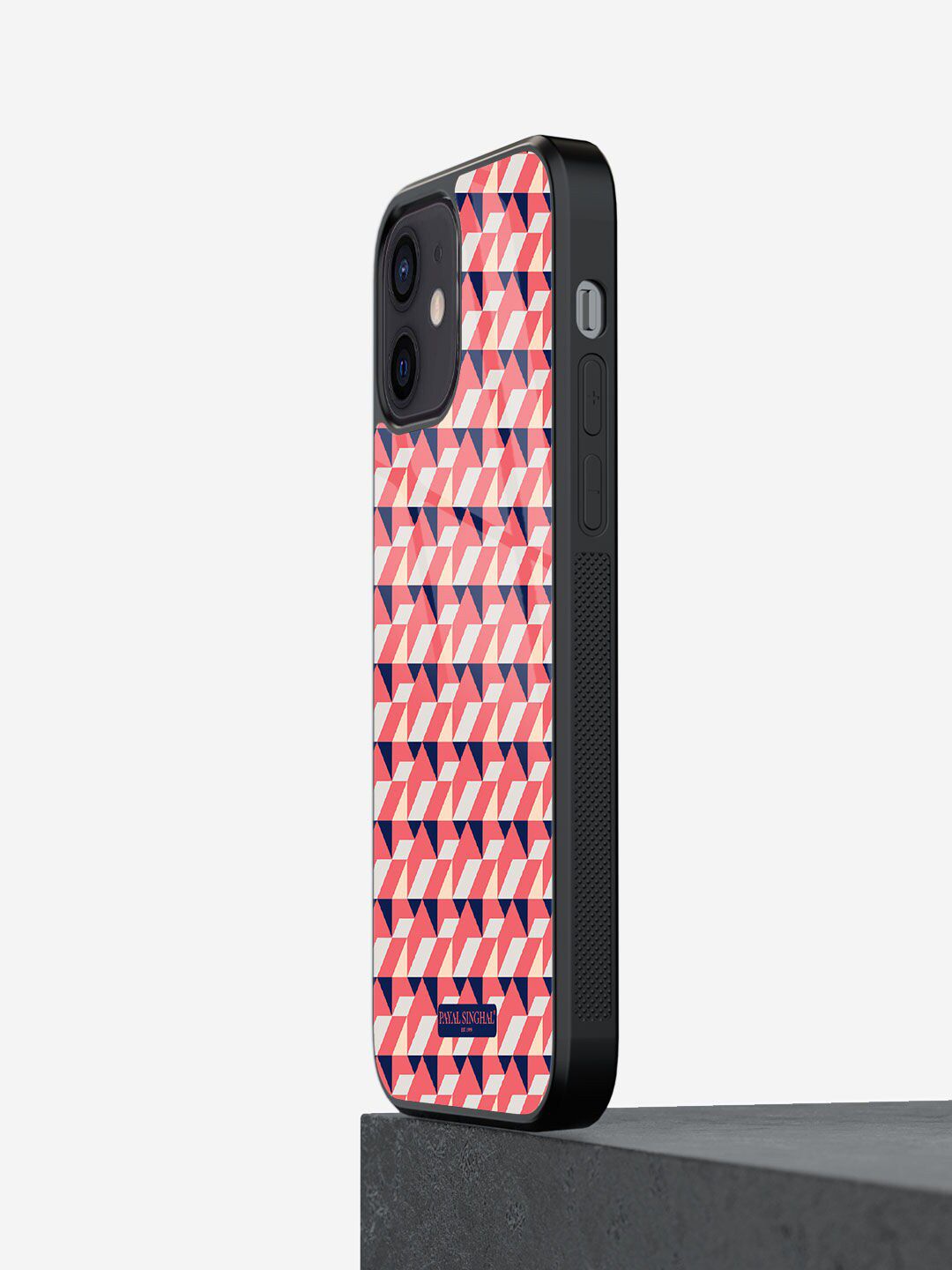 macmerise Pink Printed Payal Singhal Glass iPhone 12 Mini Back Case Price in India