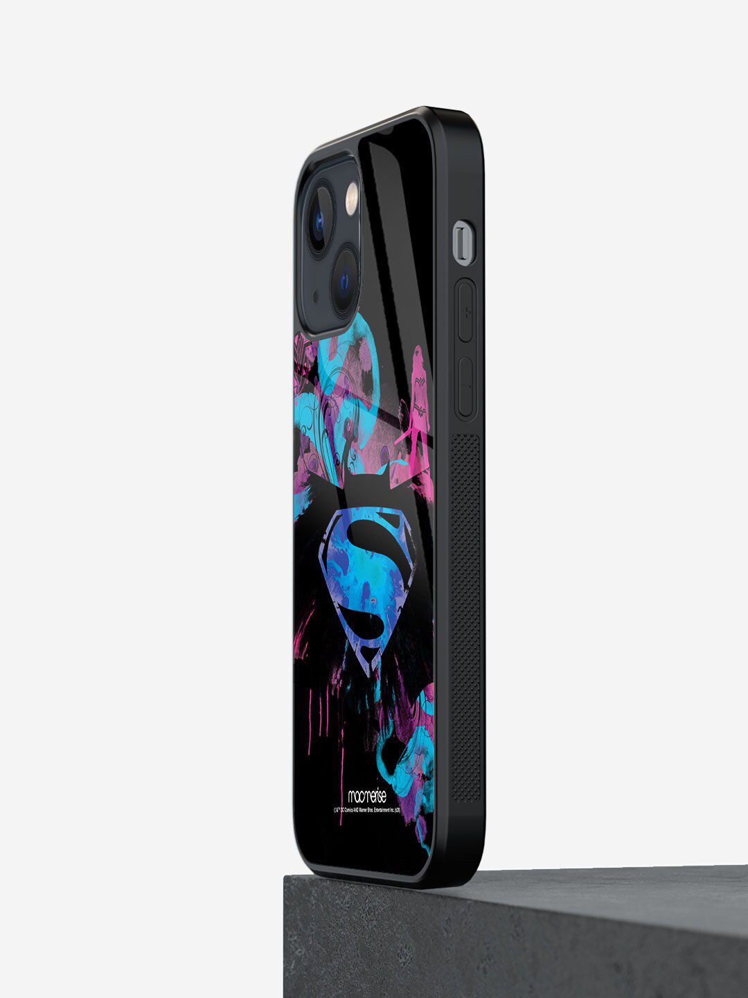 macmerise Black & Blue The Epic Trio Printed Iphone 13 Mini Back Case Price in India