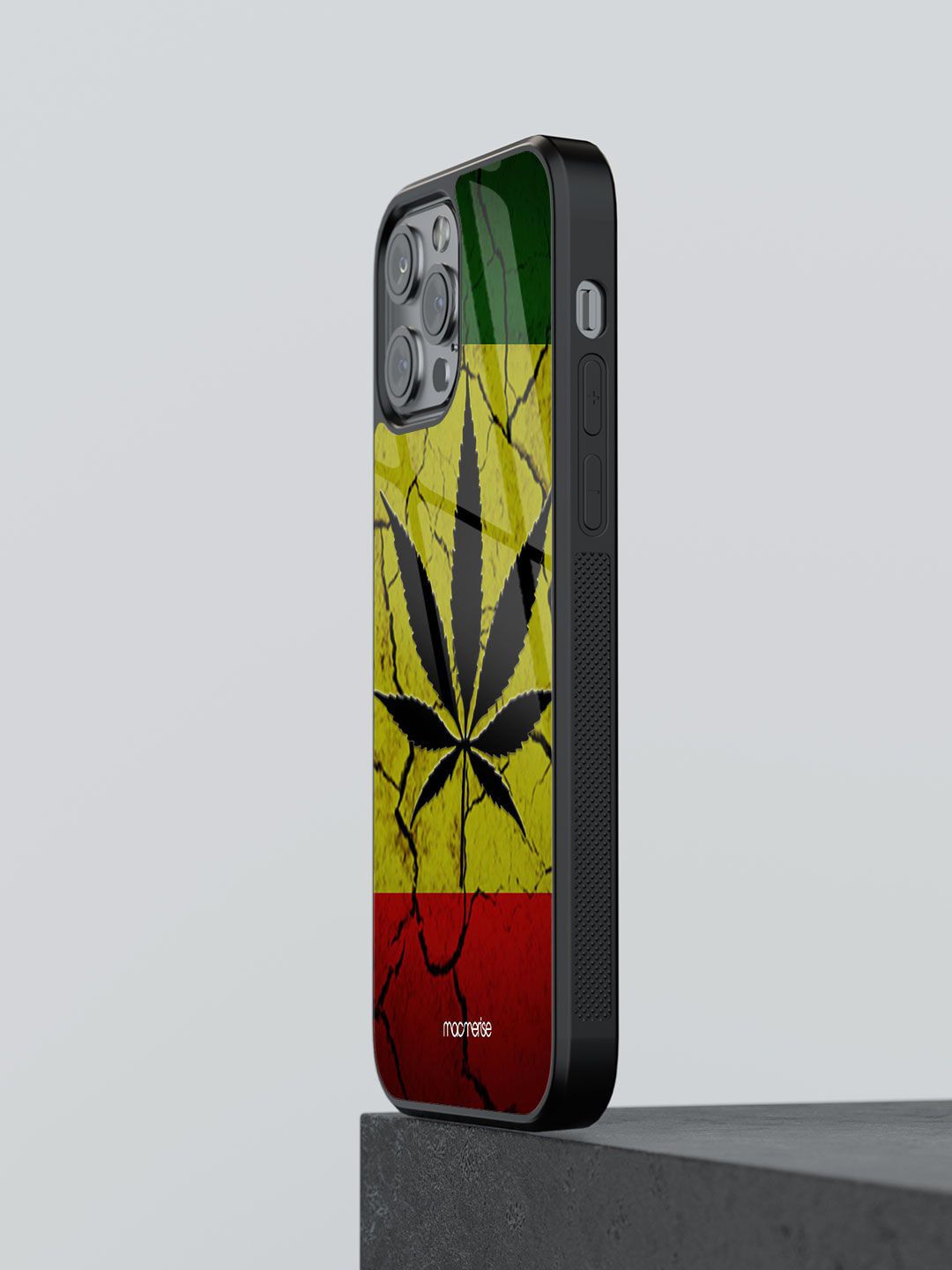 macmerise Green & Yellow Rastafari iPhone 13 Pro Max Back Case Price in India