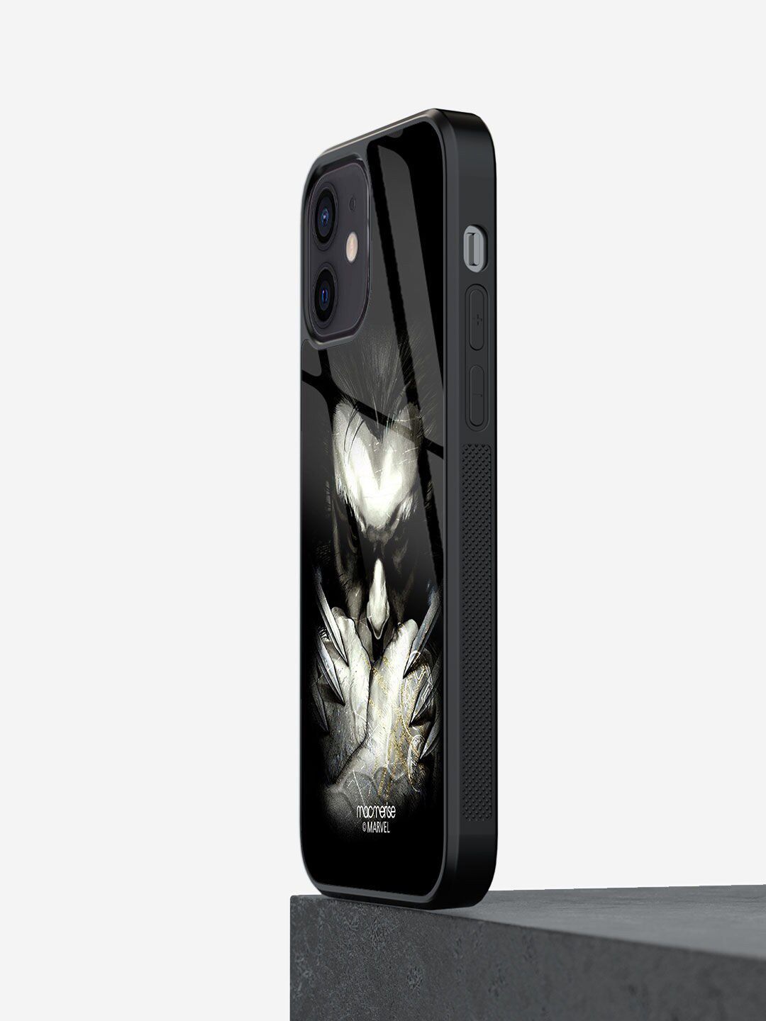 Macmerise Black Printed The Dark Claws Glass Iphone 12 Mini Phone Case Price in India