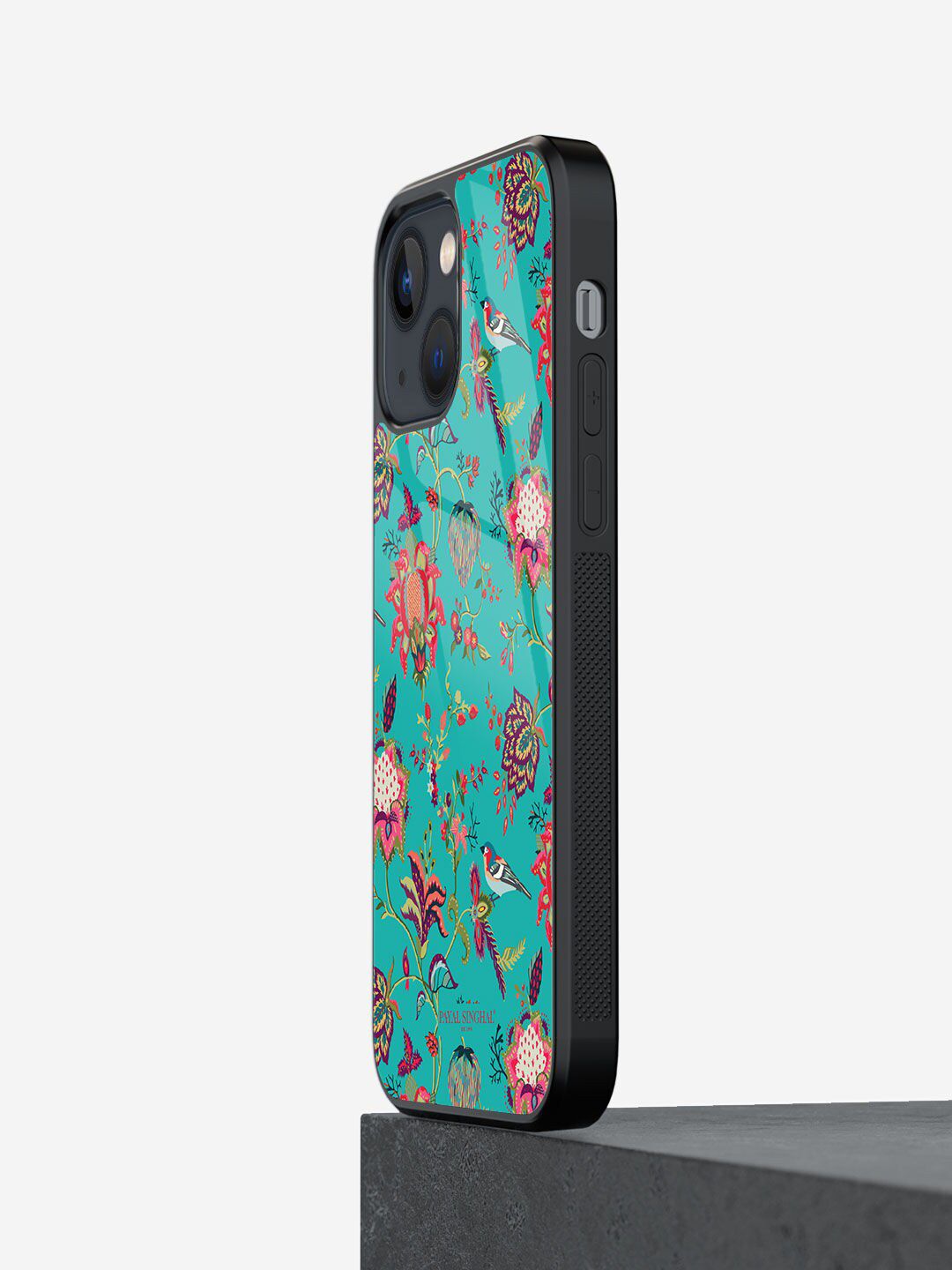 macmerise Teal & Pink Payal Singhal Chidiya Iphone 13 Mini Back Case Price in India