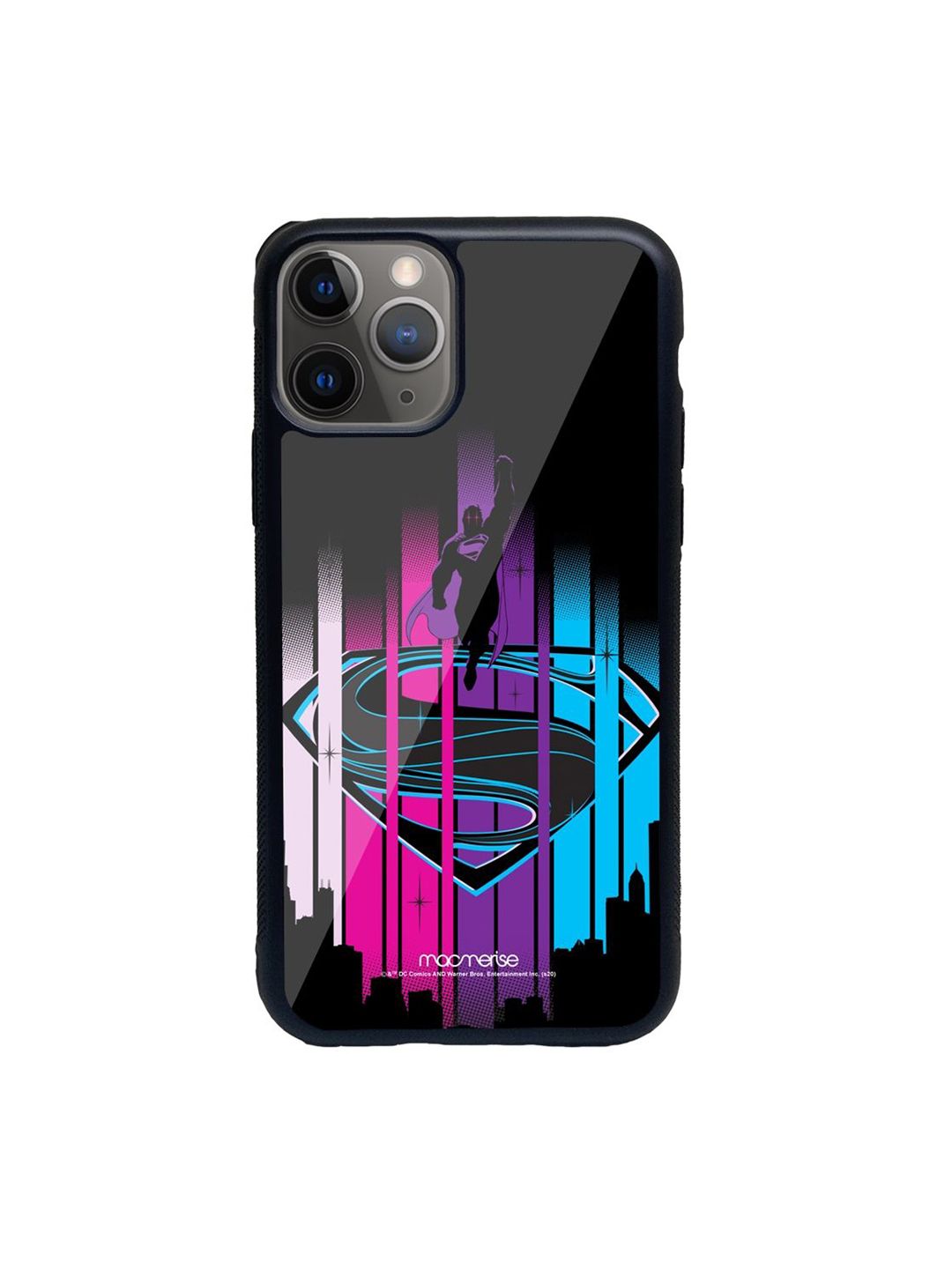 macmerise Black Printed Glass iPhone 11 Pro Back Case Price in India