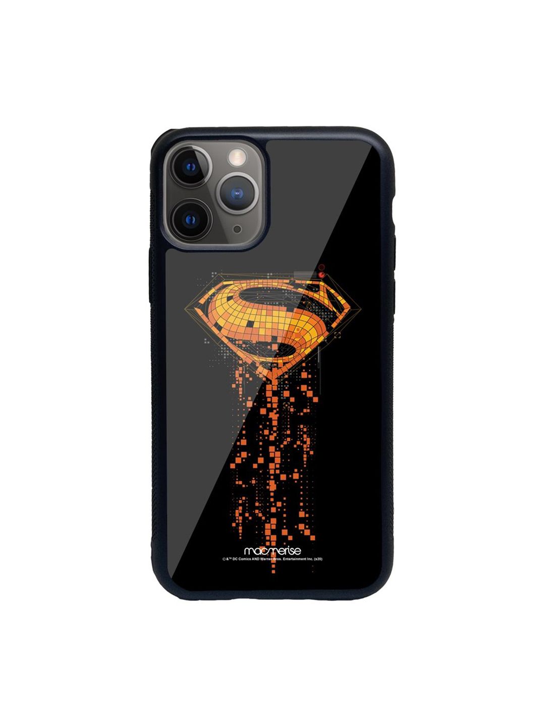 macmerise Black & Maroon Superman Printed iPhone 11 Pro Max Phone Case Price in India