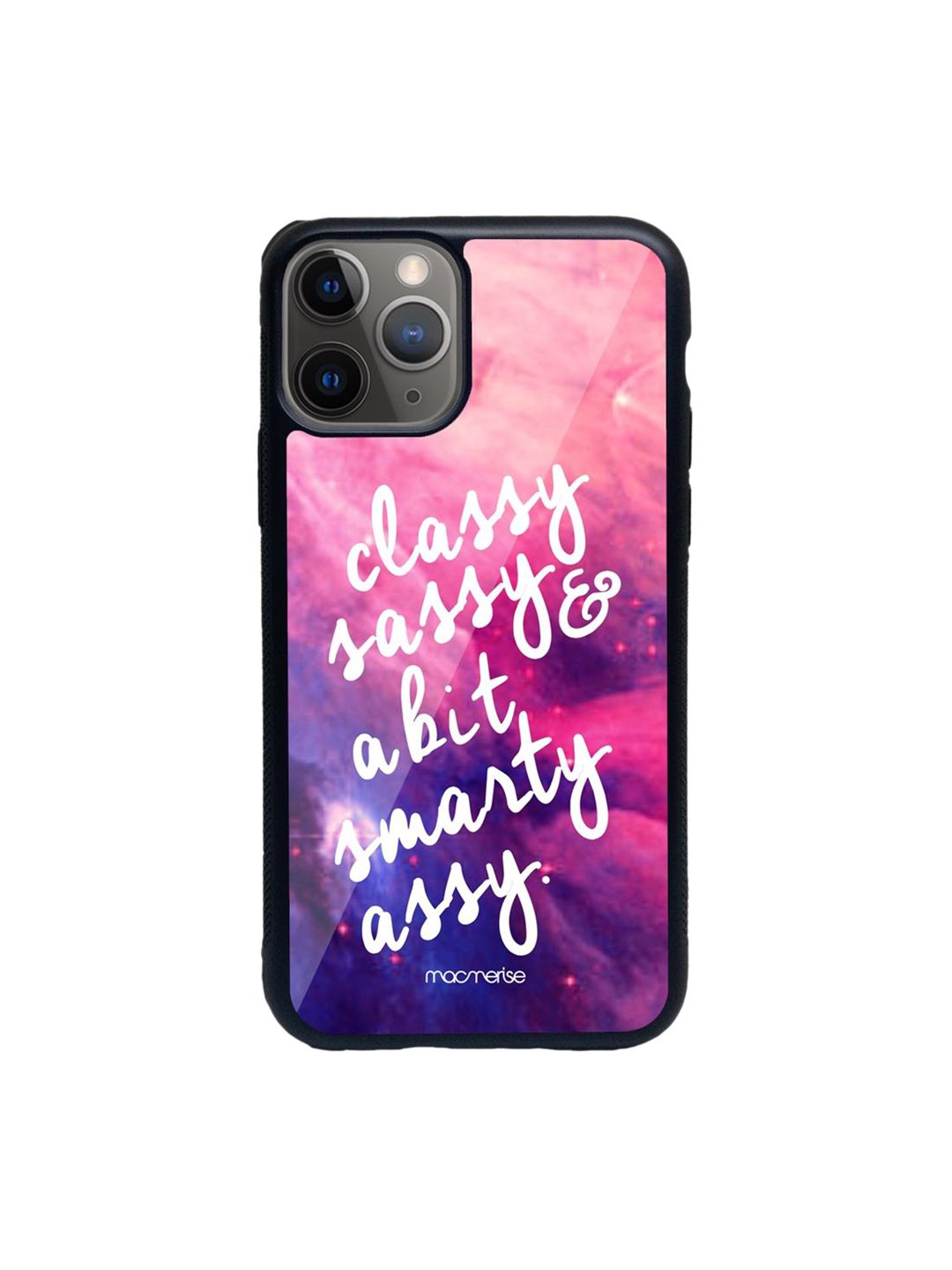 macmerise Pink & Blue Smarty Assy iPhone 11 Pro Back Case Price in India