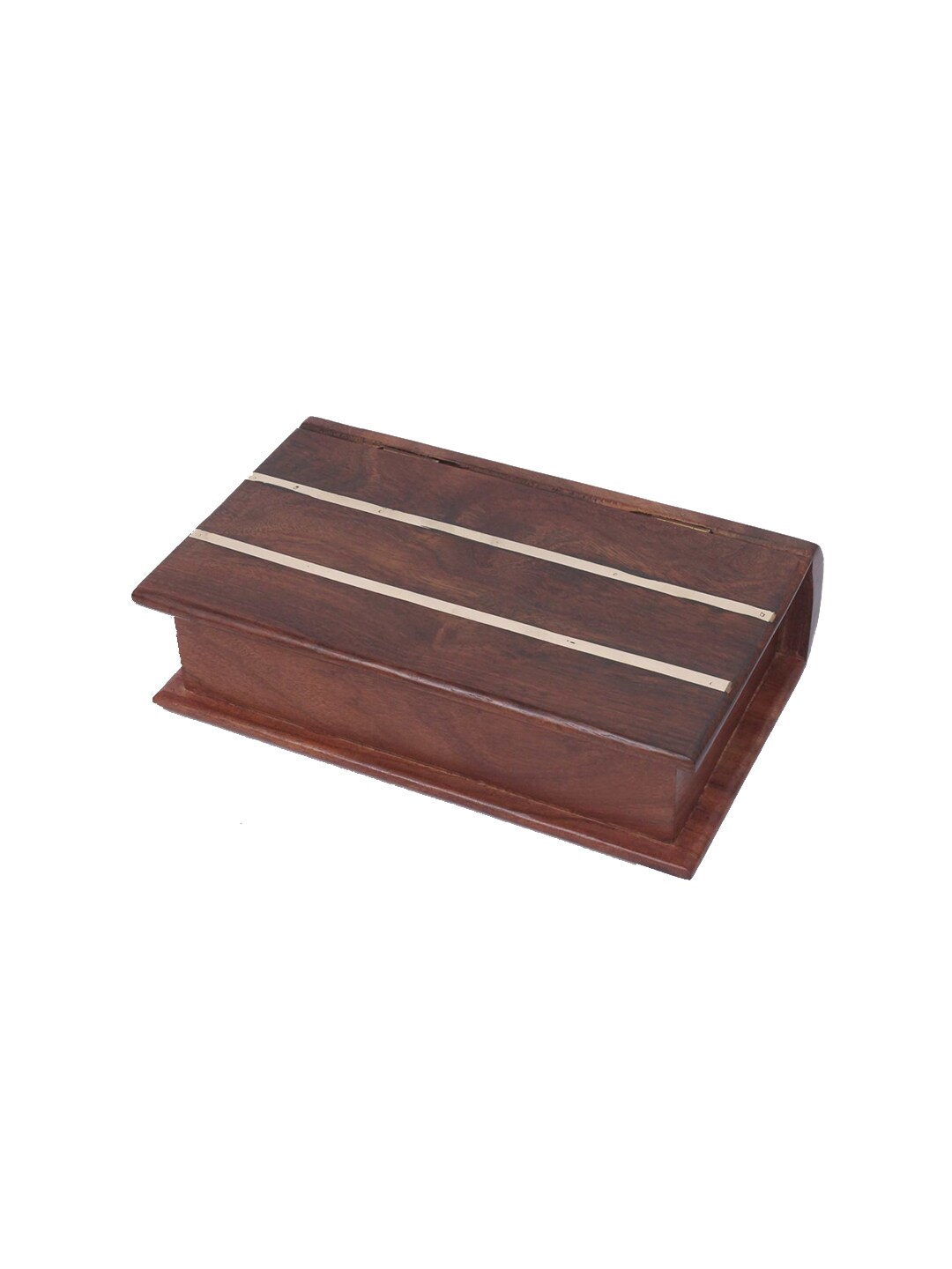 Home Sparkle Brown Self-Design Inlay Wooden Box Organisers Price in India