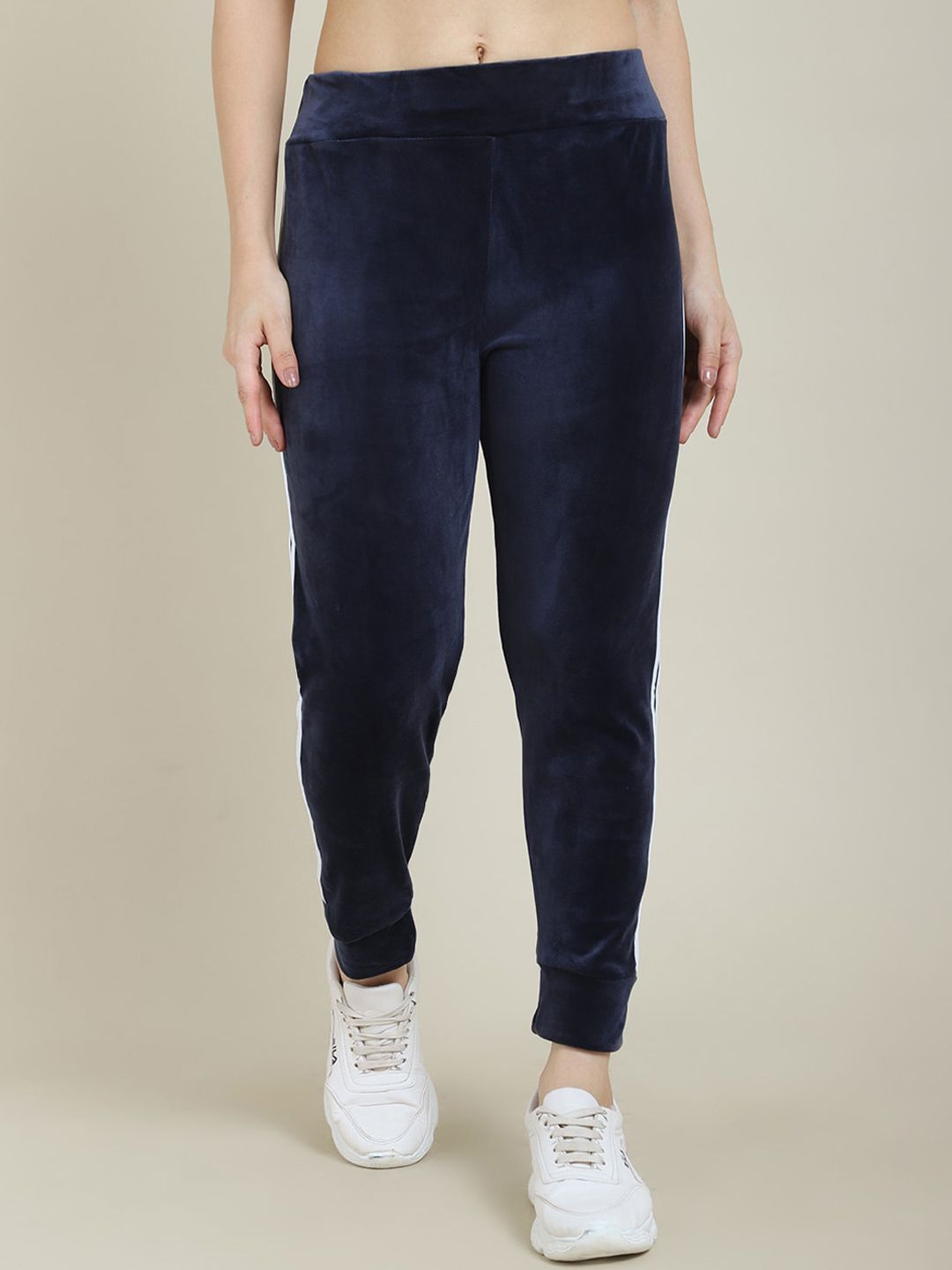 Miaz Lifestyle Women Navy Blue Relaxed-fit Track Pants Price in India