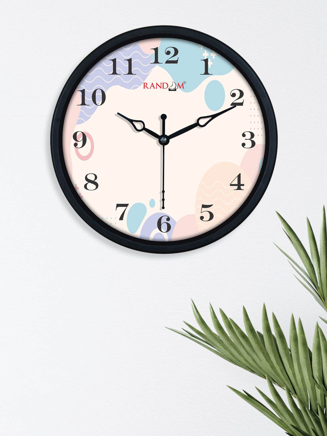 RANDOM White & Blue Printed Contemporary Wall Clock Price in India