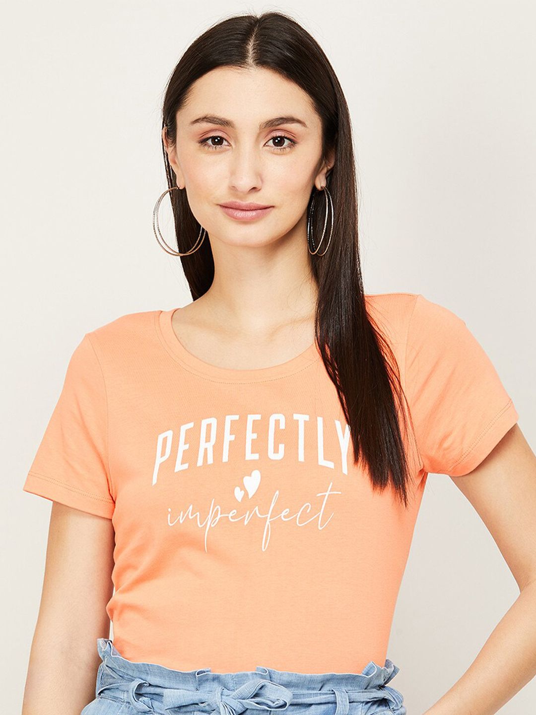Fame Forever by Lifestyle Orange Print Top Price in India