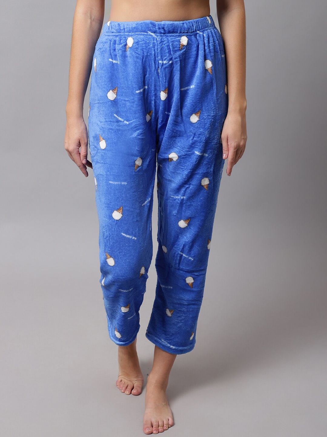 TAG 7 Women Blue Conversational Printed Lounge Pant Price in India