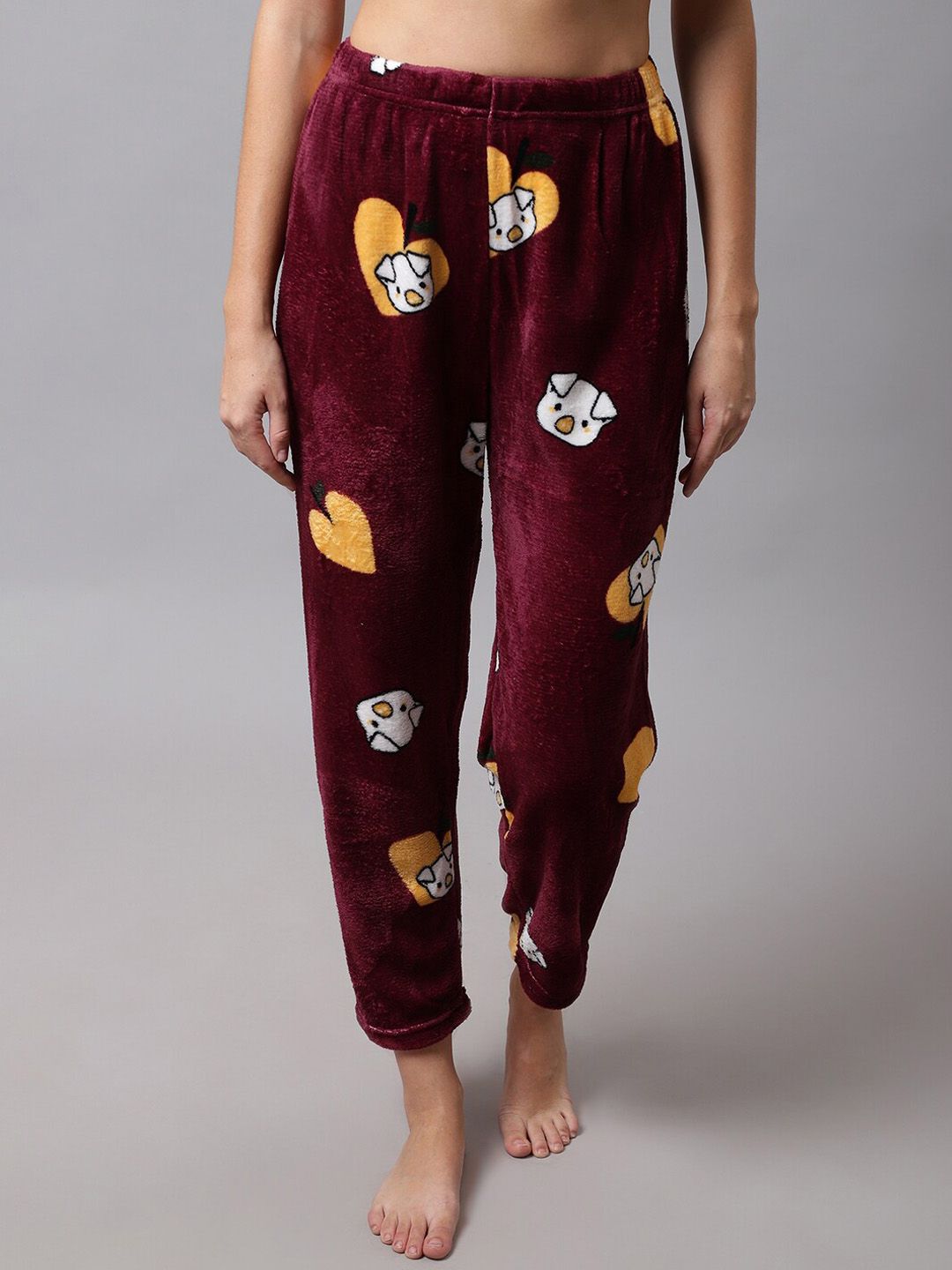 TAG 7 Women Purple & White Printed Lounge Pants Price in India