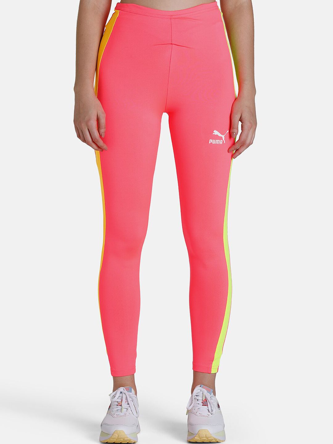 Puma Women Pink Solid Tight Fit Tights Price in India