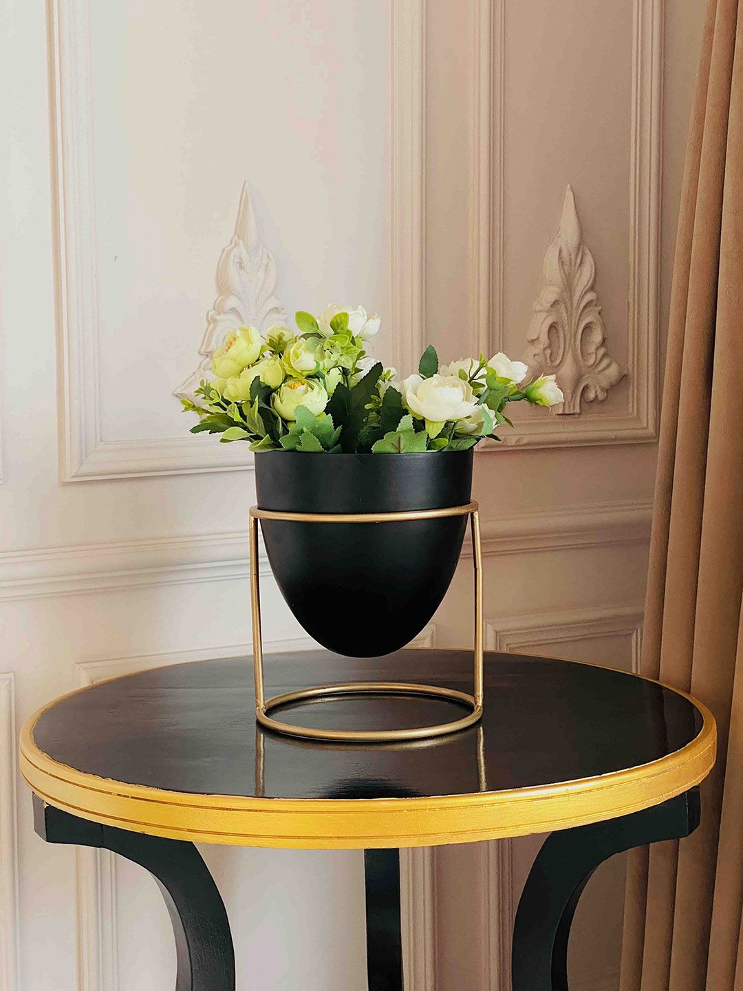 Folkstorys Gold-Toned Solid Small Planters Price in India
