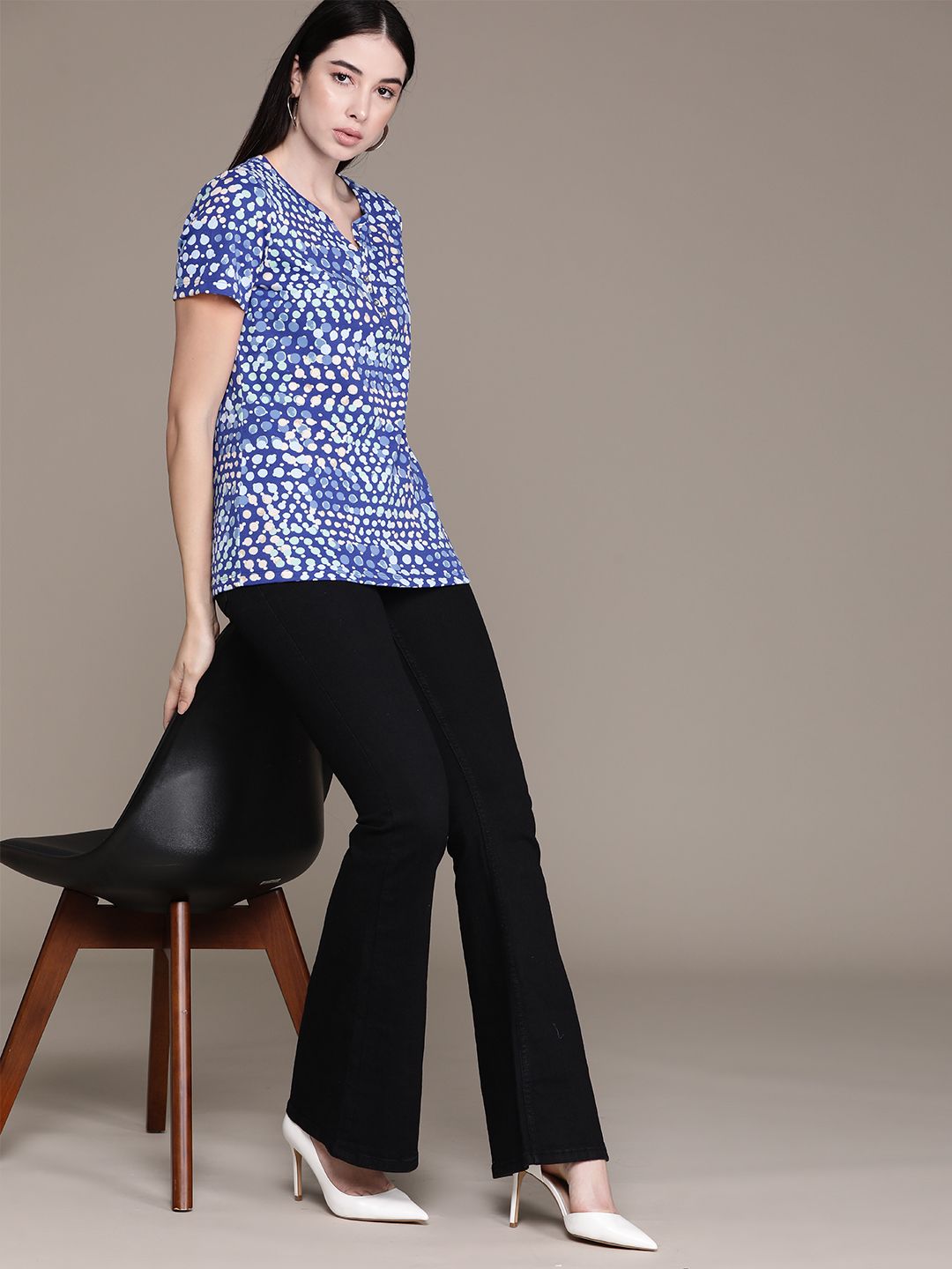 Macy's Karen Scott Dots Printed Regular Top Price in India