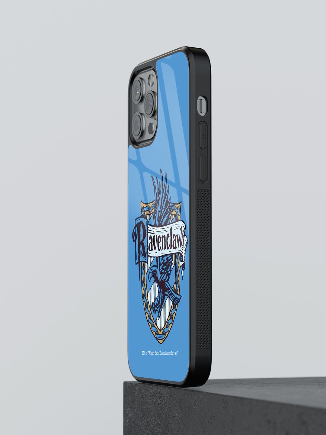 macmerise Blue & White Printed iPhone 13 Pro Max Glass Back Case Price in India