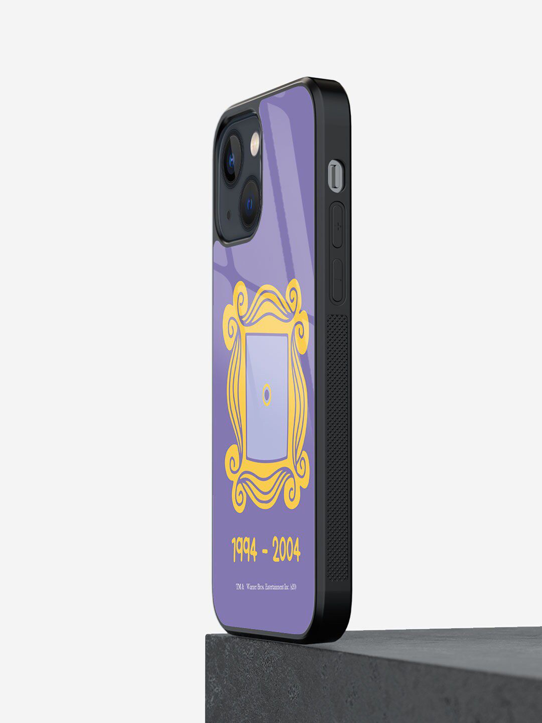 Macmerise Lavender & Yellow Friends Printed Iphone 13 Glass Back Case Price in India