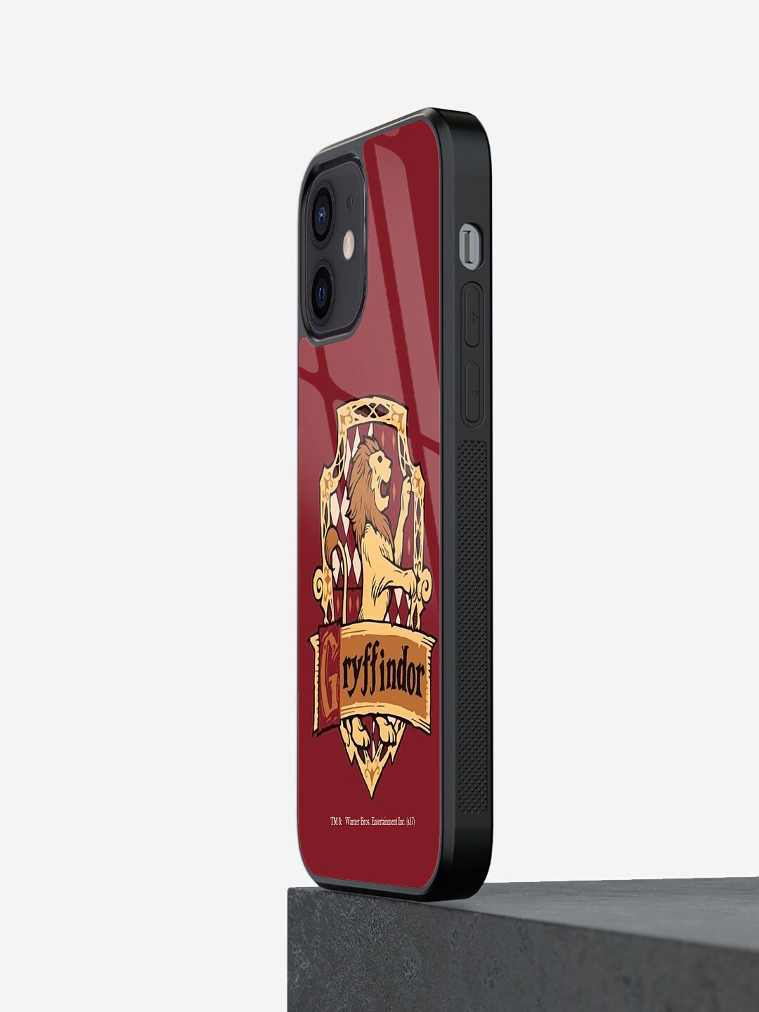 macmerise Red Crest Gryffindor Printed iPhone 12 Mini Glass Back Case Price in India