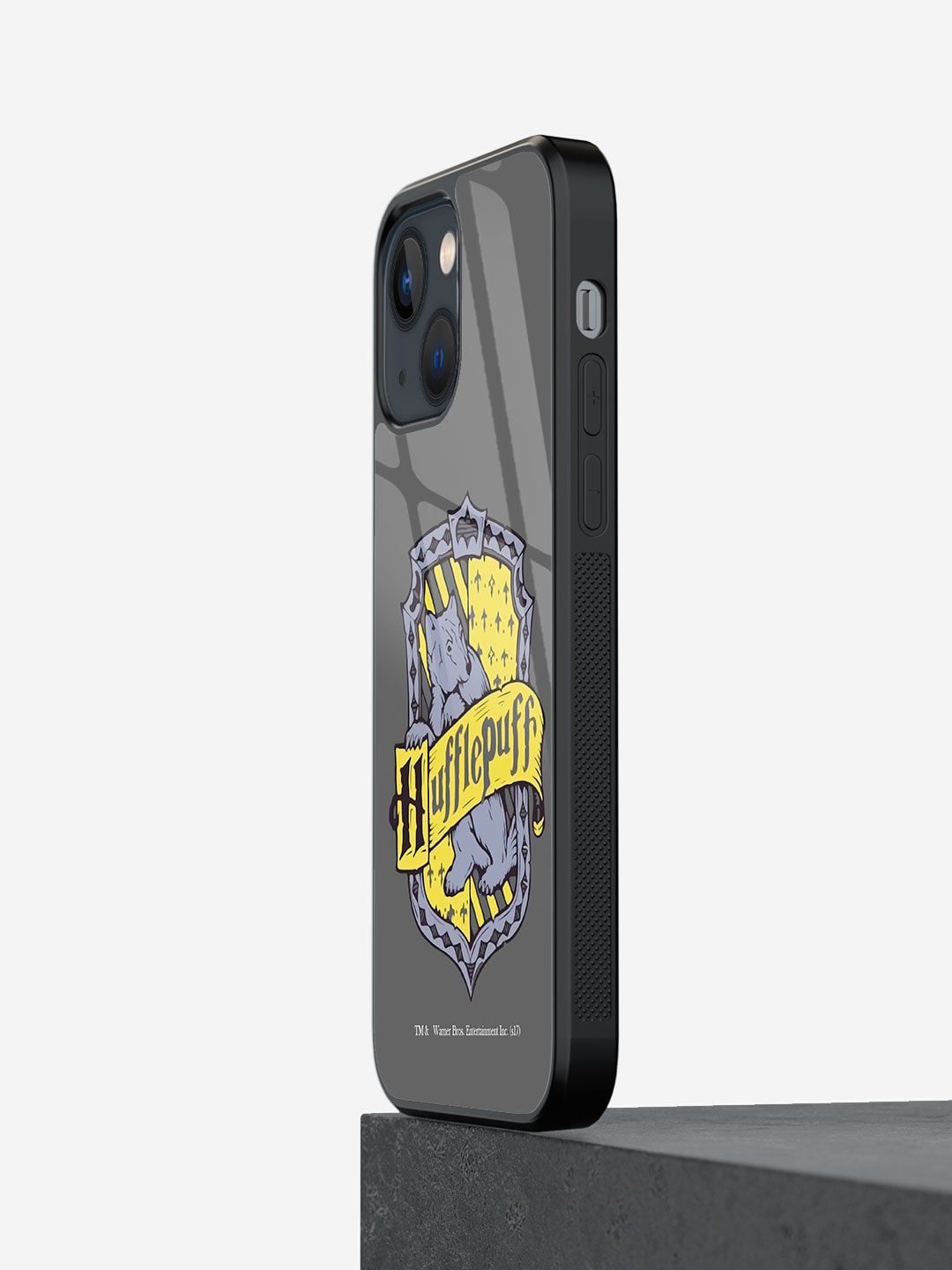 macmerise Grey & Purple Crest Hufflepuff iPhone 13 Back Case Price in India